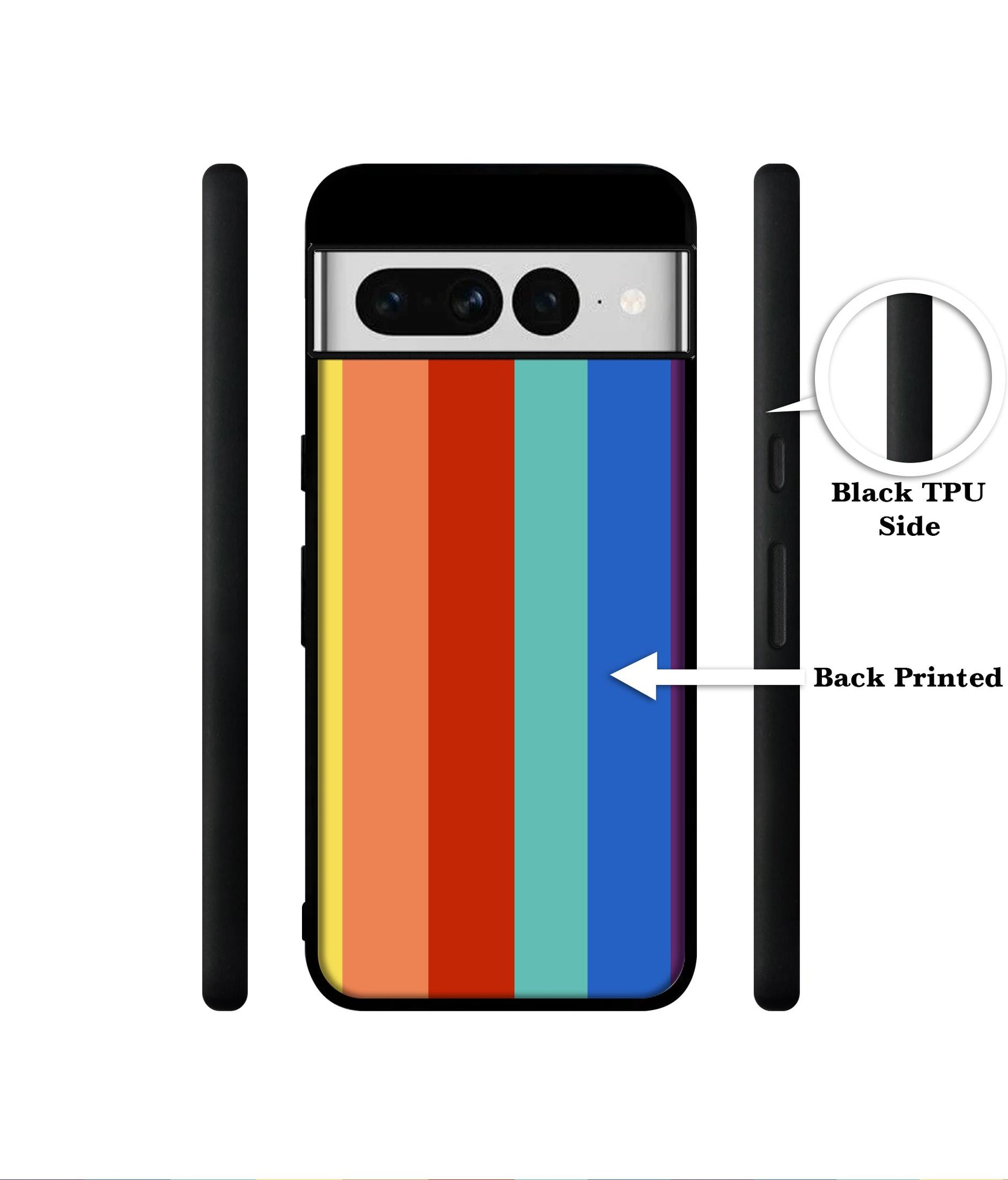 Rainbow Colors Designer 2D Printed Back Case Cover for Google Pixel 7 Pro 5G