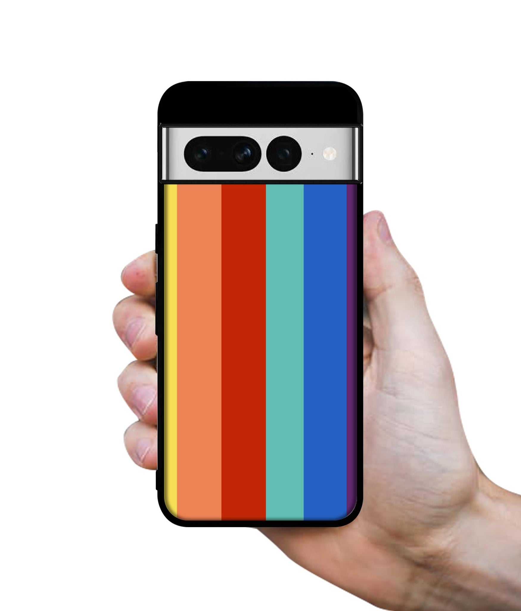 Rainbow Colors Designer 2D Printed Back Case Cover for Google Pixel 7 Pro 5G