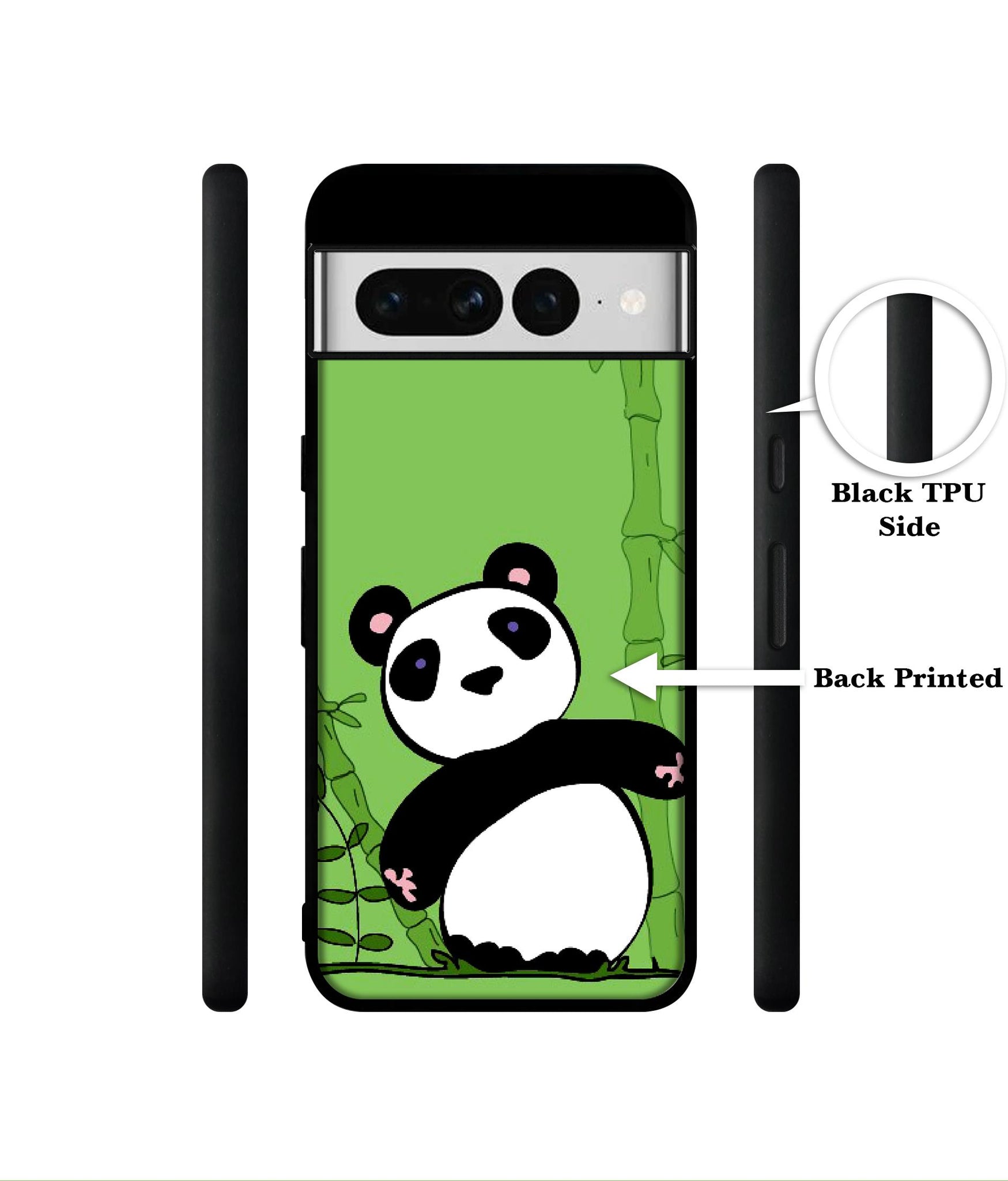 Panda with Bamboo Designer 2D Printed Back Case Cover for Google Pixel 7 Pro 5G
