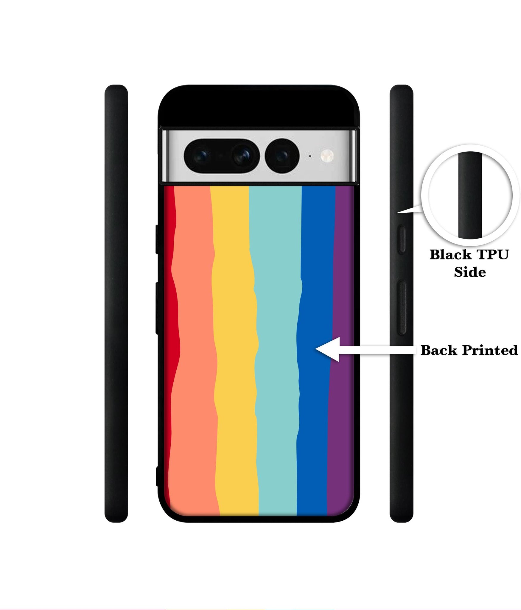 Rainbow Designer 2D Printed Back Case Cover for Google Pixel 7 Pro 5G