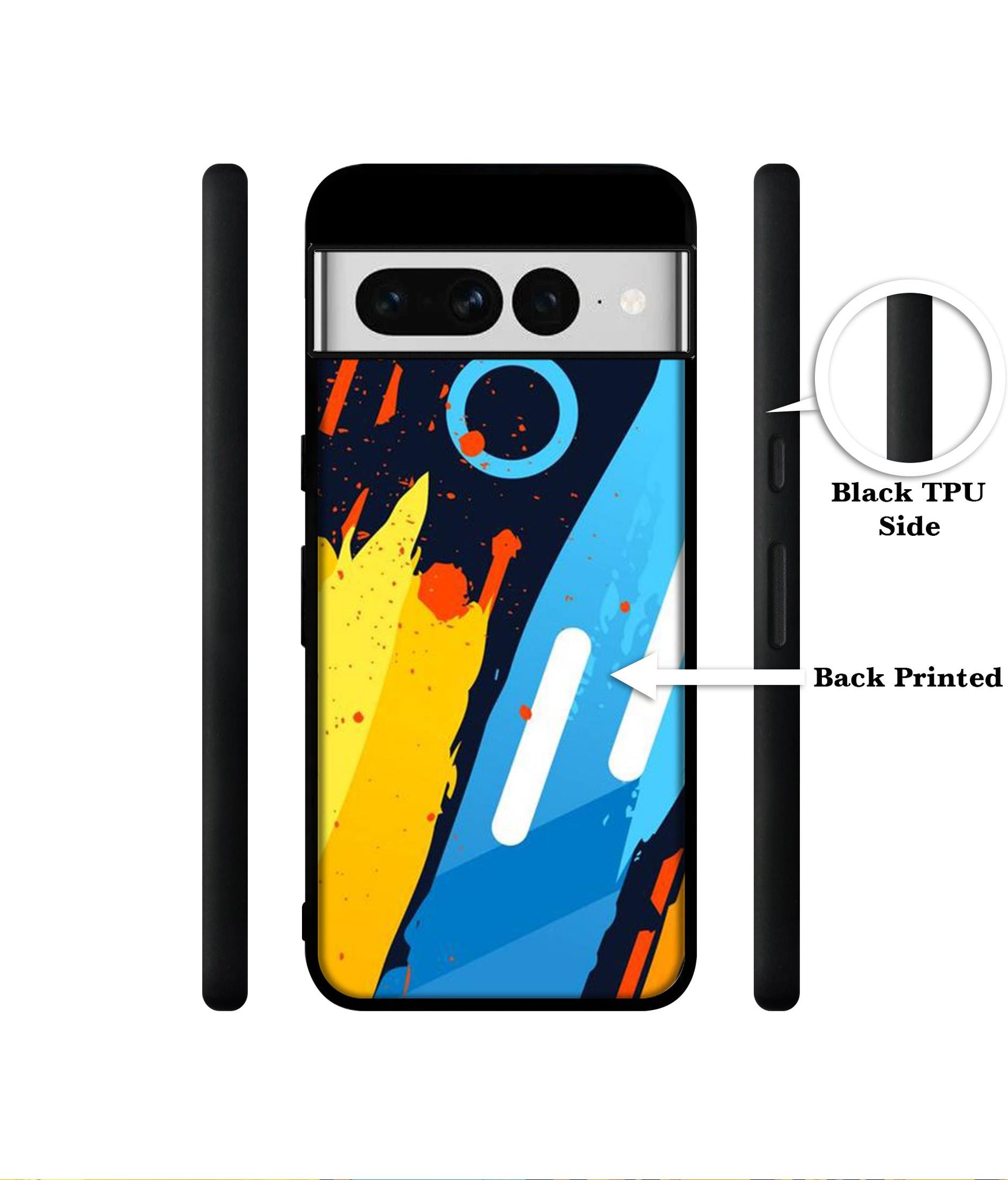 Abstract Stripes Geometric Figures Designer 2D Printed Back Case Cover for Google Pixel 7 Pro 5G
