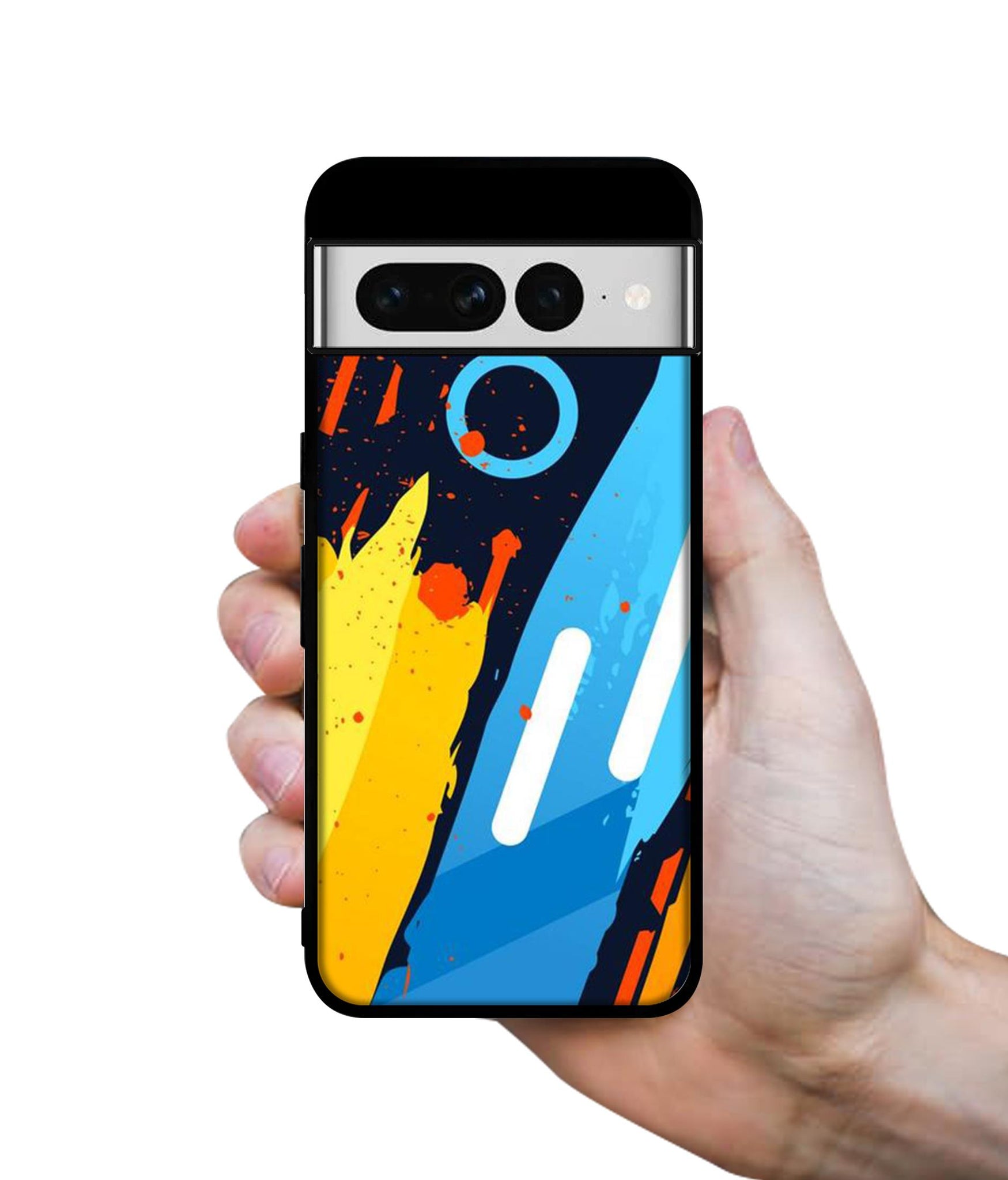 Abstract Stripes Geometric Figures Designer 2D Printed Back Case Cover for Google Pixel 7 Pro 5G