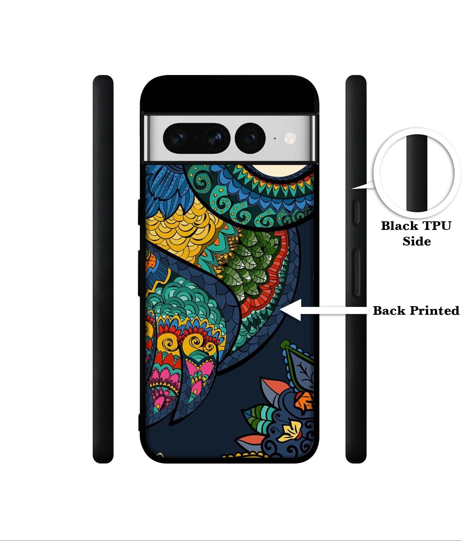 Owl Illustration Designer 2D Printed Back Case Cover for Google Pixel 7 Pro 5G