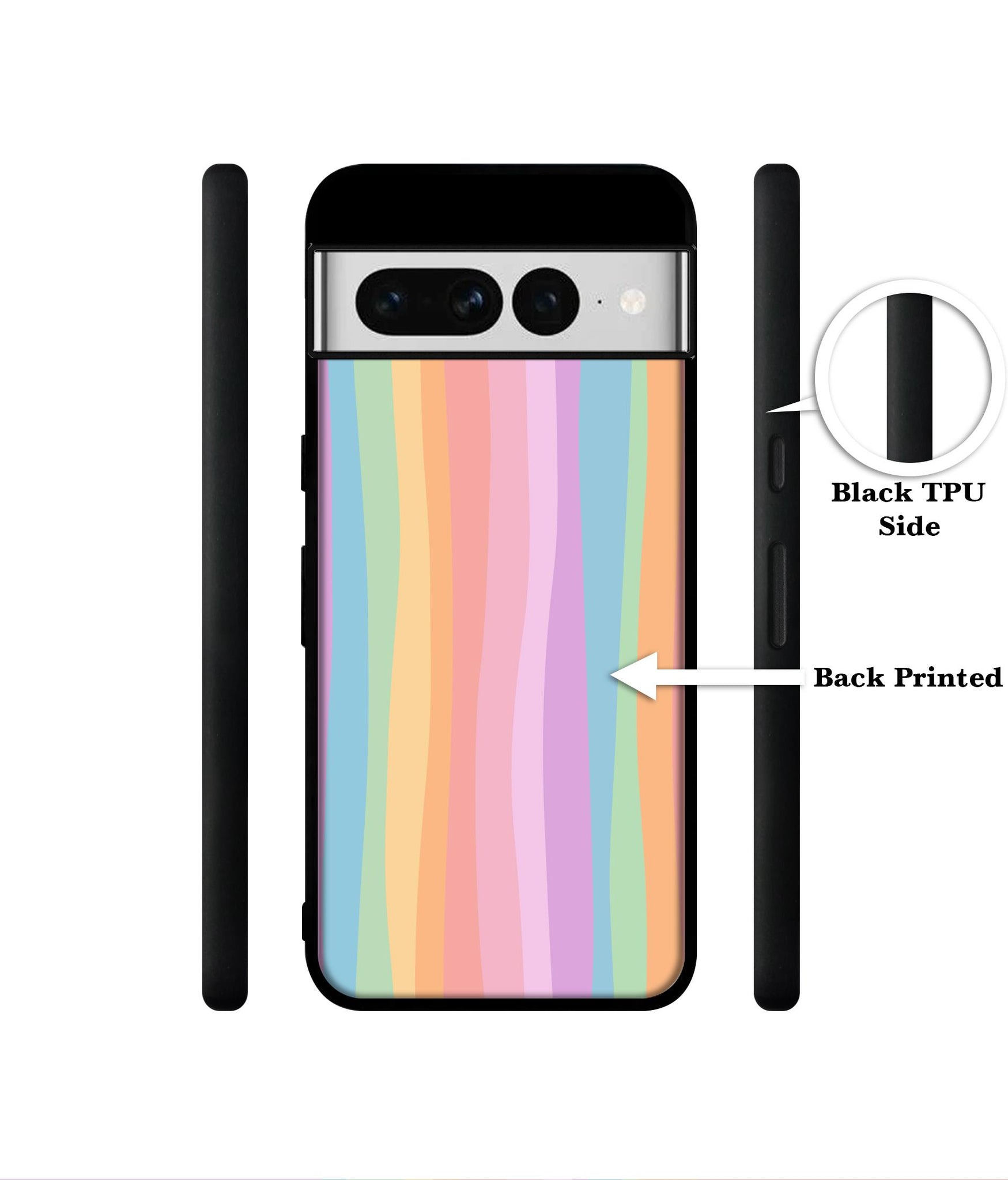Cool Rainbow Designer 2D Printed Back Case Cover for Google Pixel 7 Pro 5G