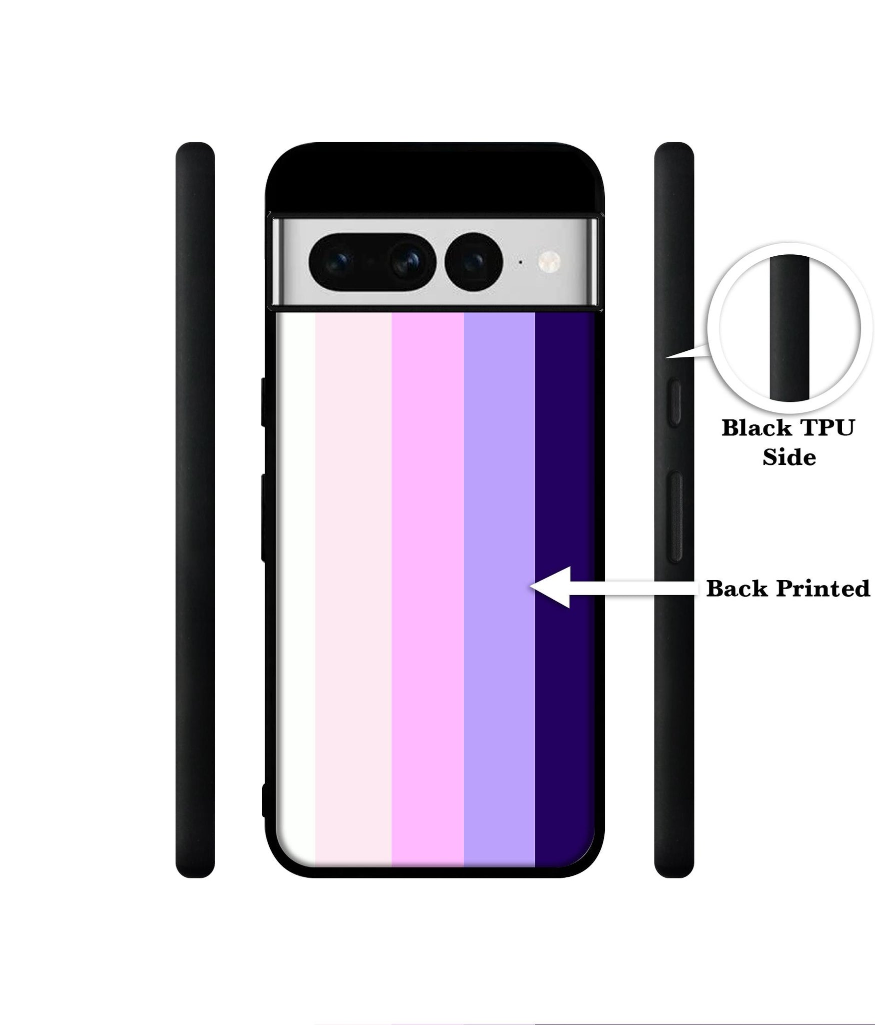 Pink and Purple Lines Designer 2D Printed Back Case Cover for Google Pixel 7 Pro 5G