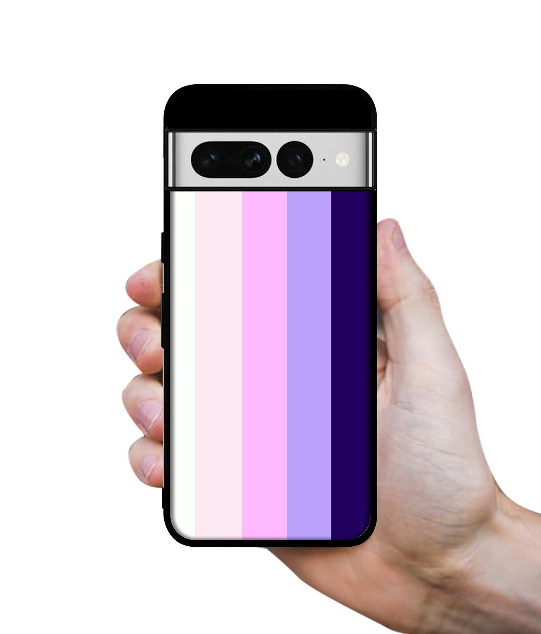 Pink and Purple Lines Designer 2D Printed Back Case Cover for Google Pixel 7 Pro 5G