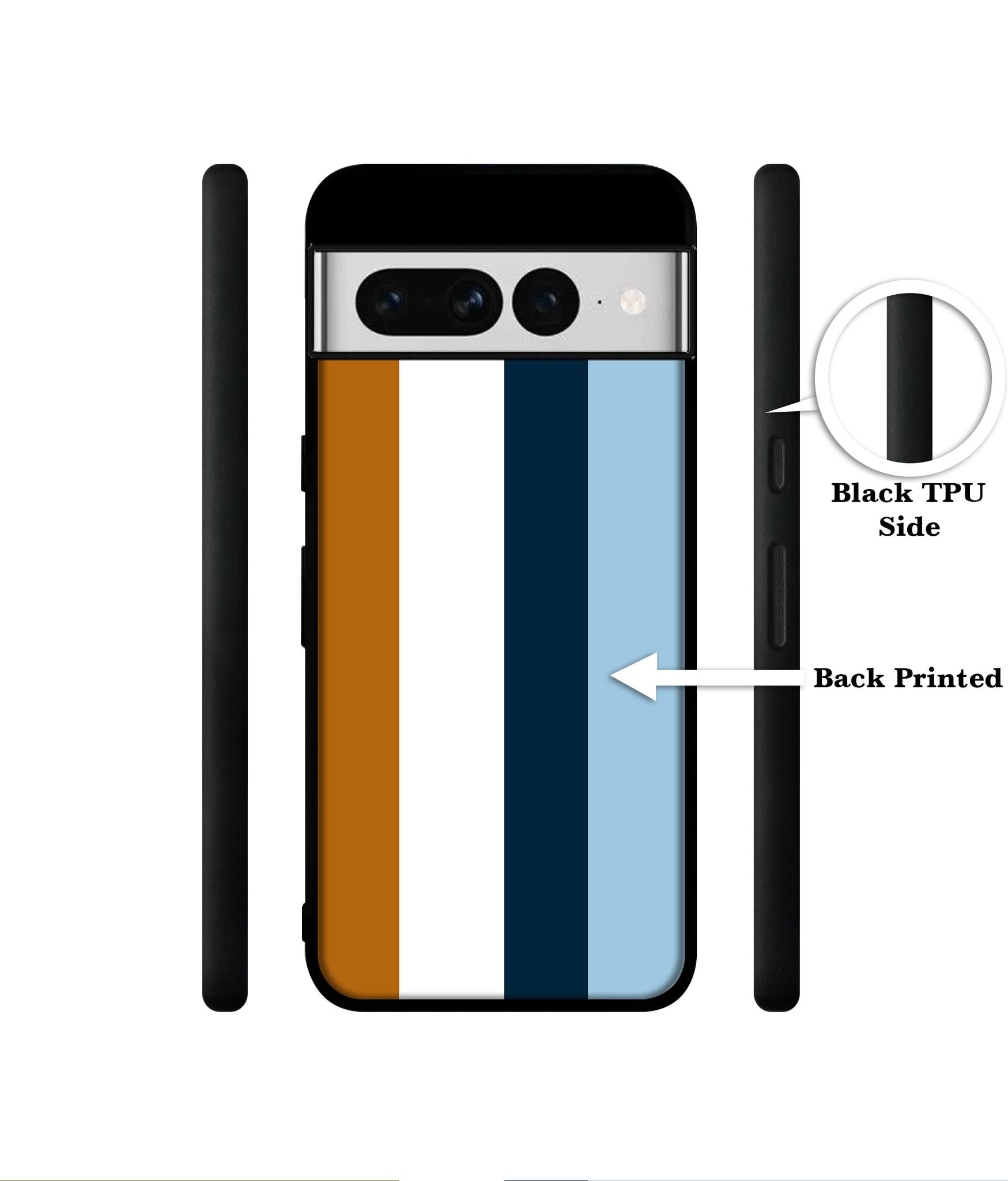 Color Stripes Designer 2D Printed Back Case Cover for Google Pixel 7 Pro 5G