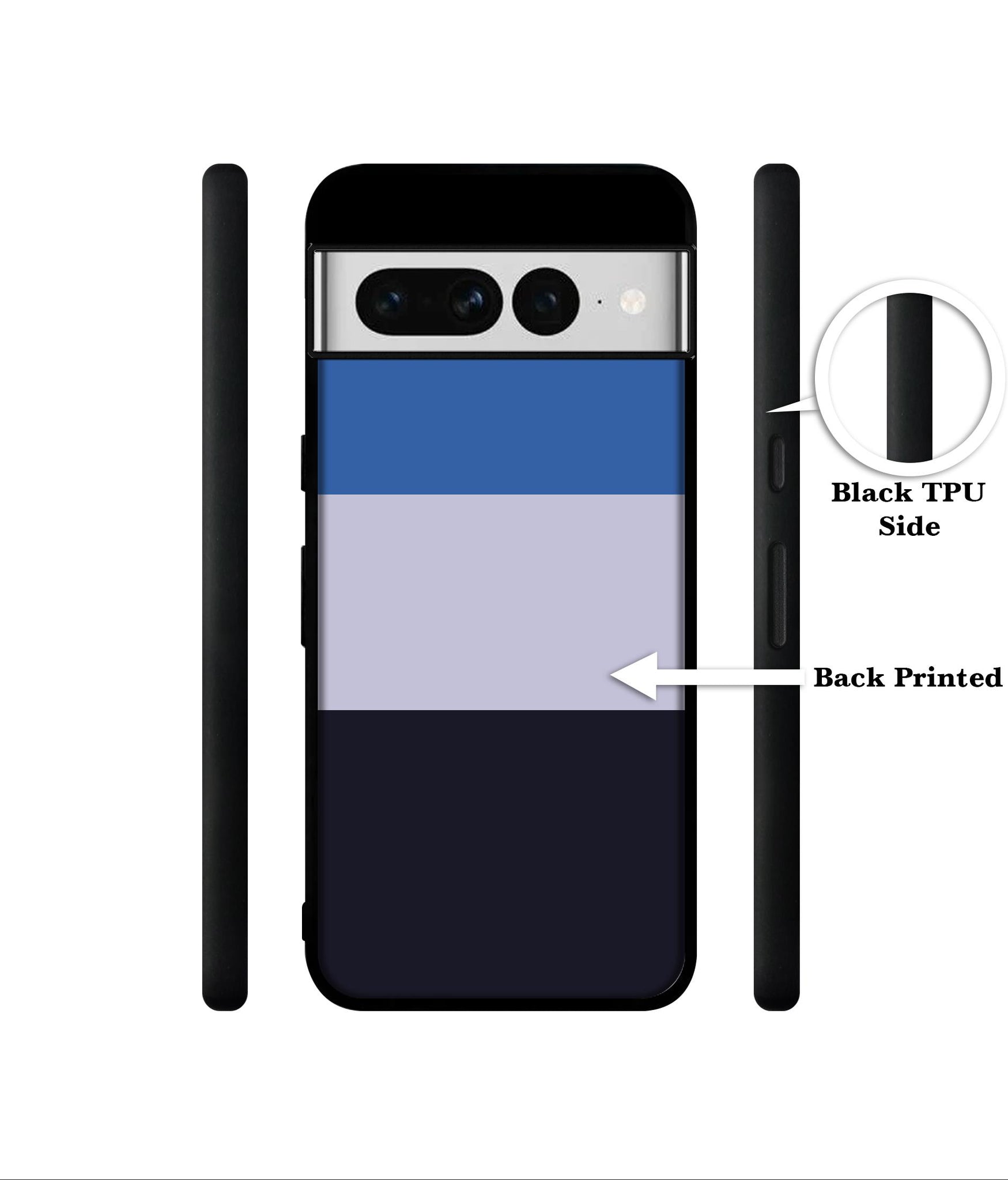 Three Color Stripes Designer 2D Printed Back Case Cover for Google Pixel 7 Pro 5G