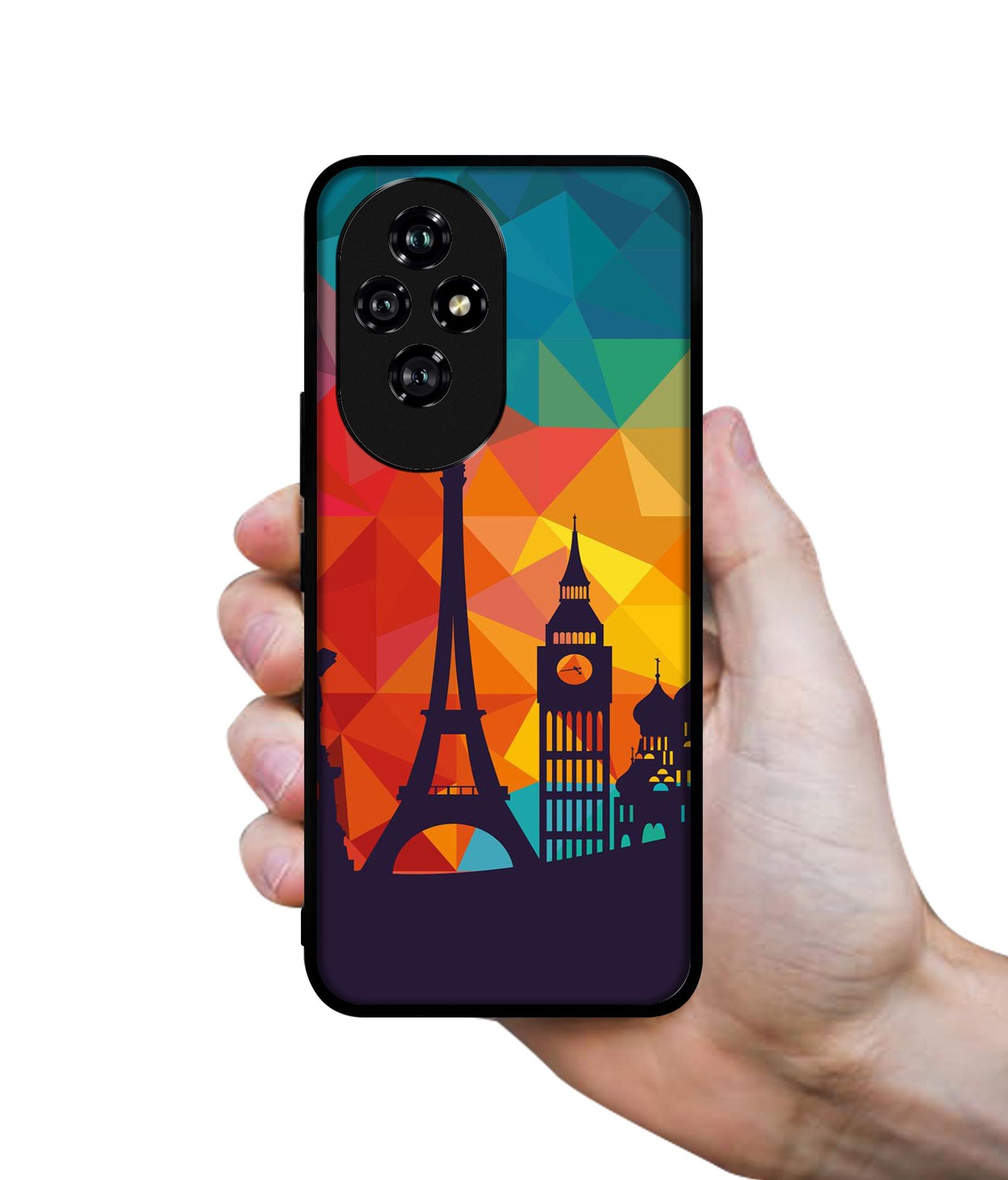 Colored Paris Designer 2D Printed Back Case Cover for Honor 200 5G