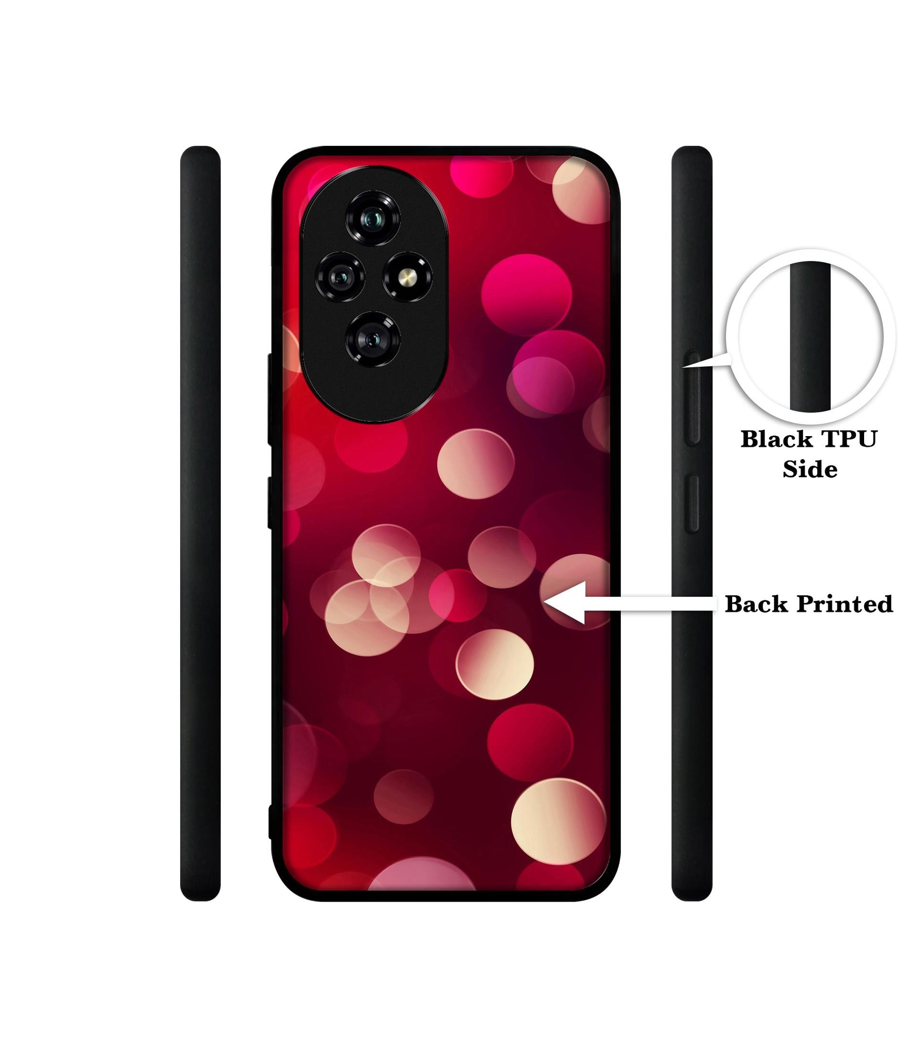 3D Circles Designer 2D Printed Back Case Cover for Honor 200 5G