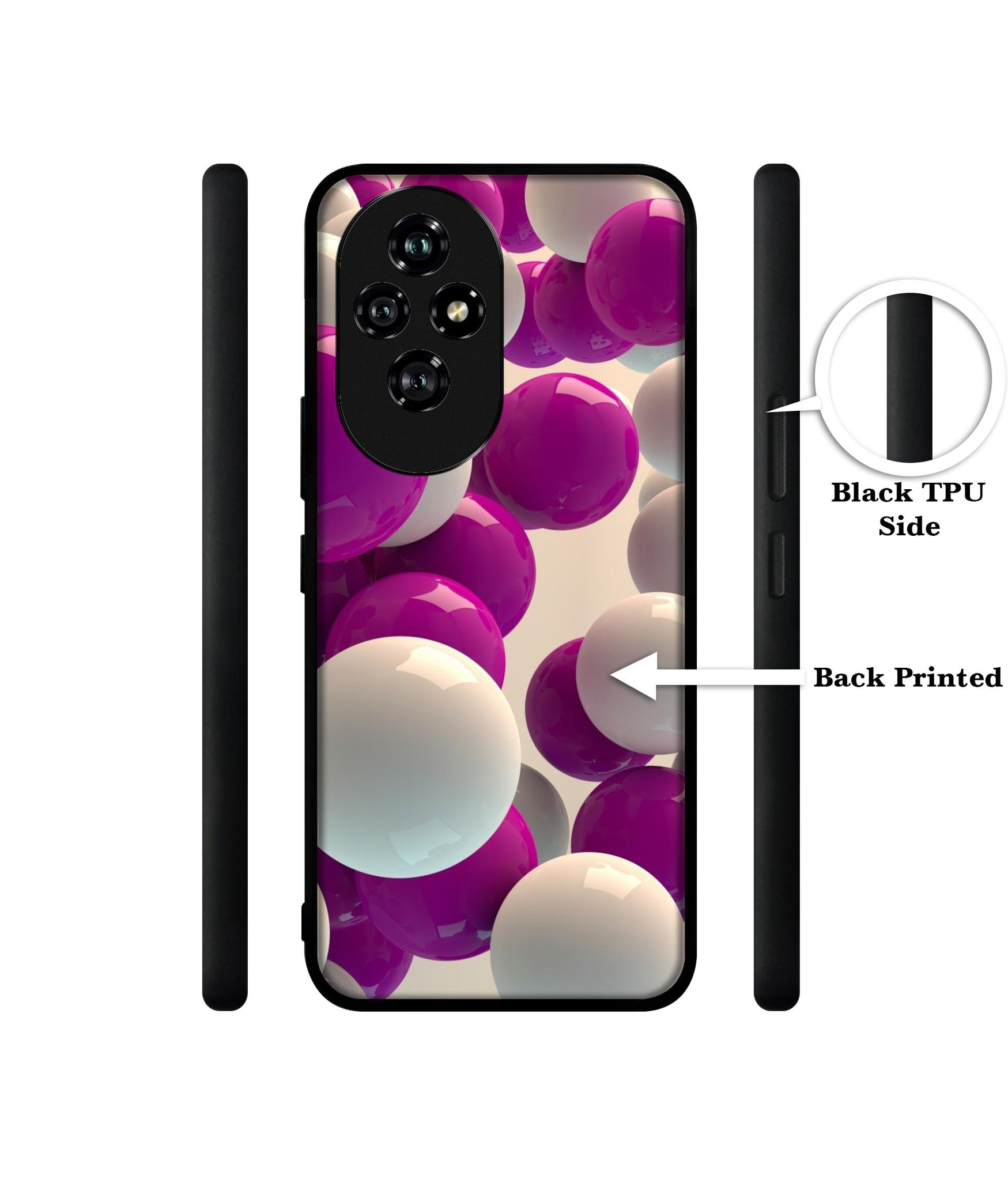3D Balloons Designer 2D Printed Back Case Cover for Honor 200 5G