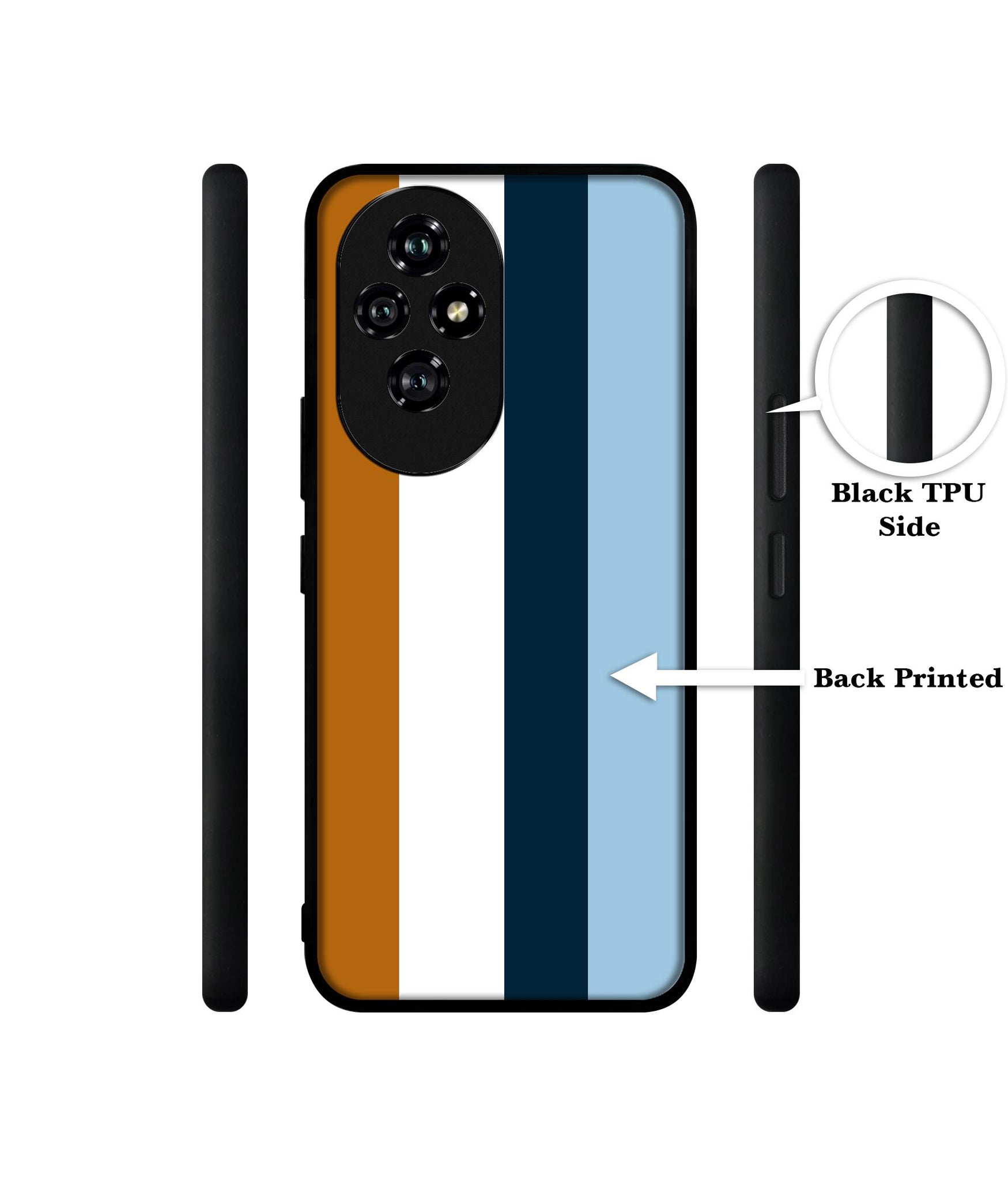 Color Stripes Designer 2D Printed Back Case Cover for Honor 200 5G