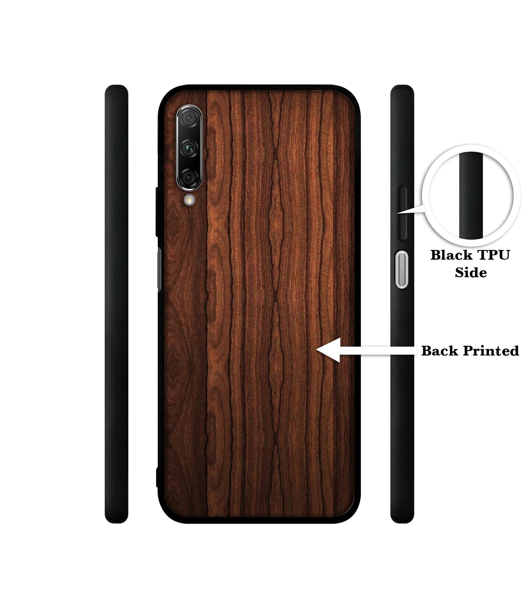 Brown Wooden Texture Designer 2D Printed Back Case Cover for Honor 9X Pro 4G / Huawei Y9 Prime 4G