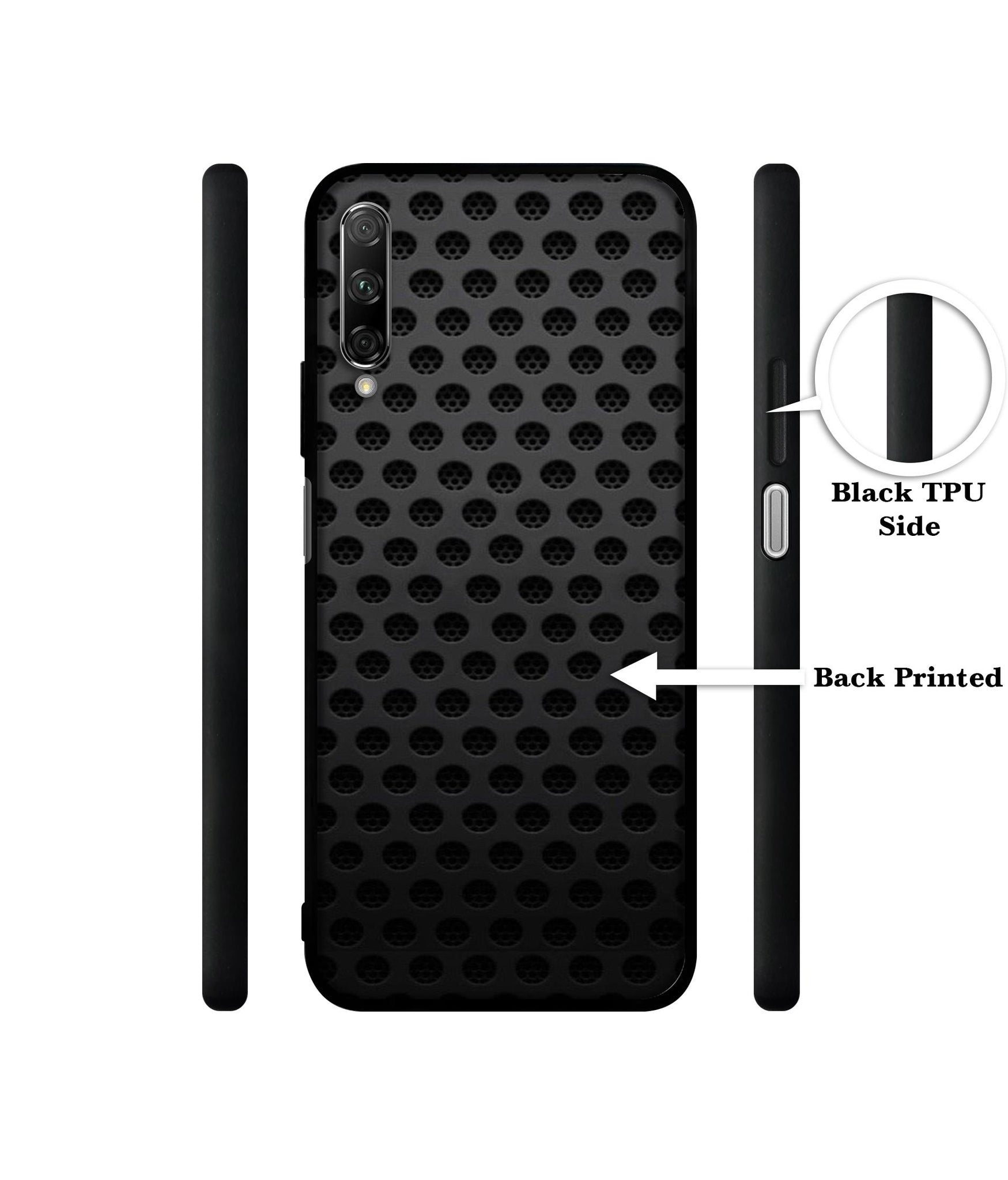 Black Circle Designer 2D Printed Back Case Cover for Honor 9X Pro 4G / Huawei Y9 Prime 4G