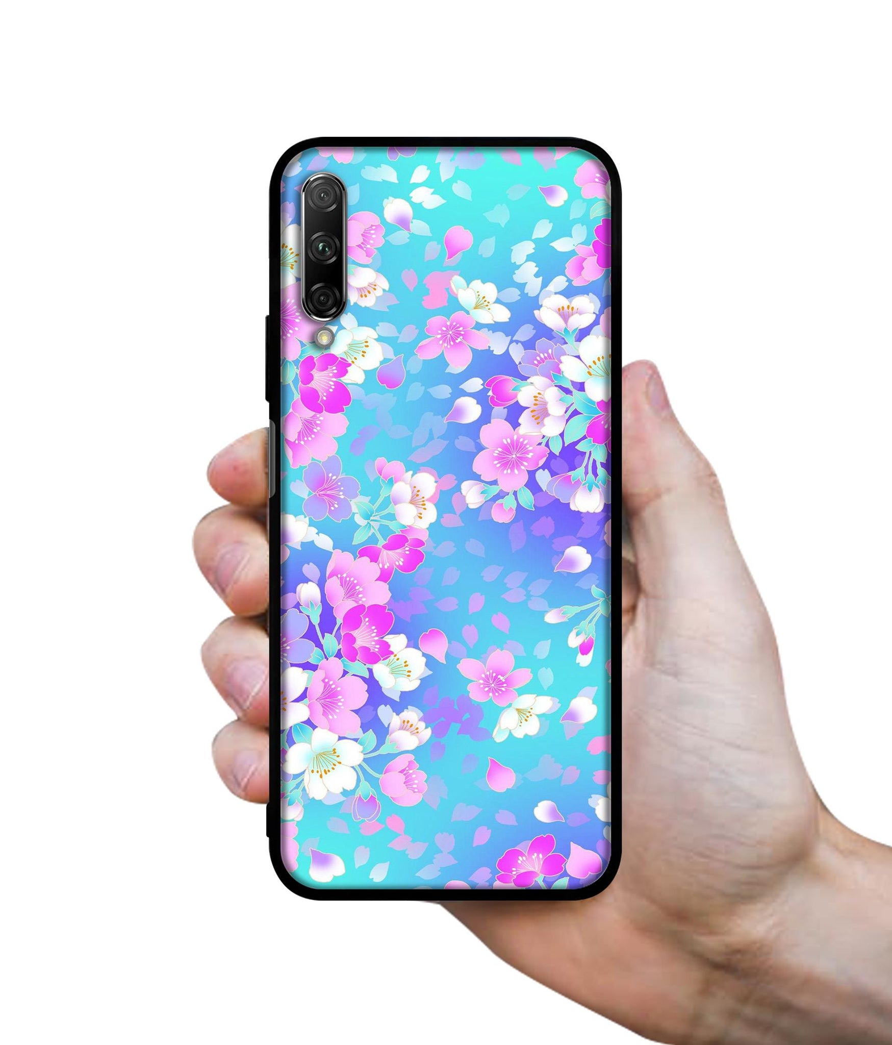 Floral Blue Pattern Designer 2D Printed Back Case Cover for Honor 9X Pro 4G / Huawei Y9 Prime 4G