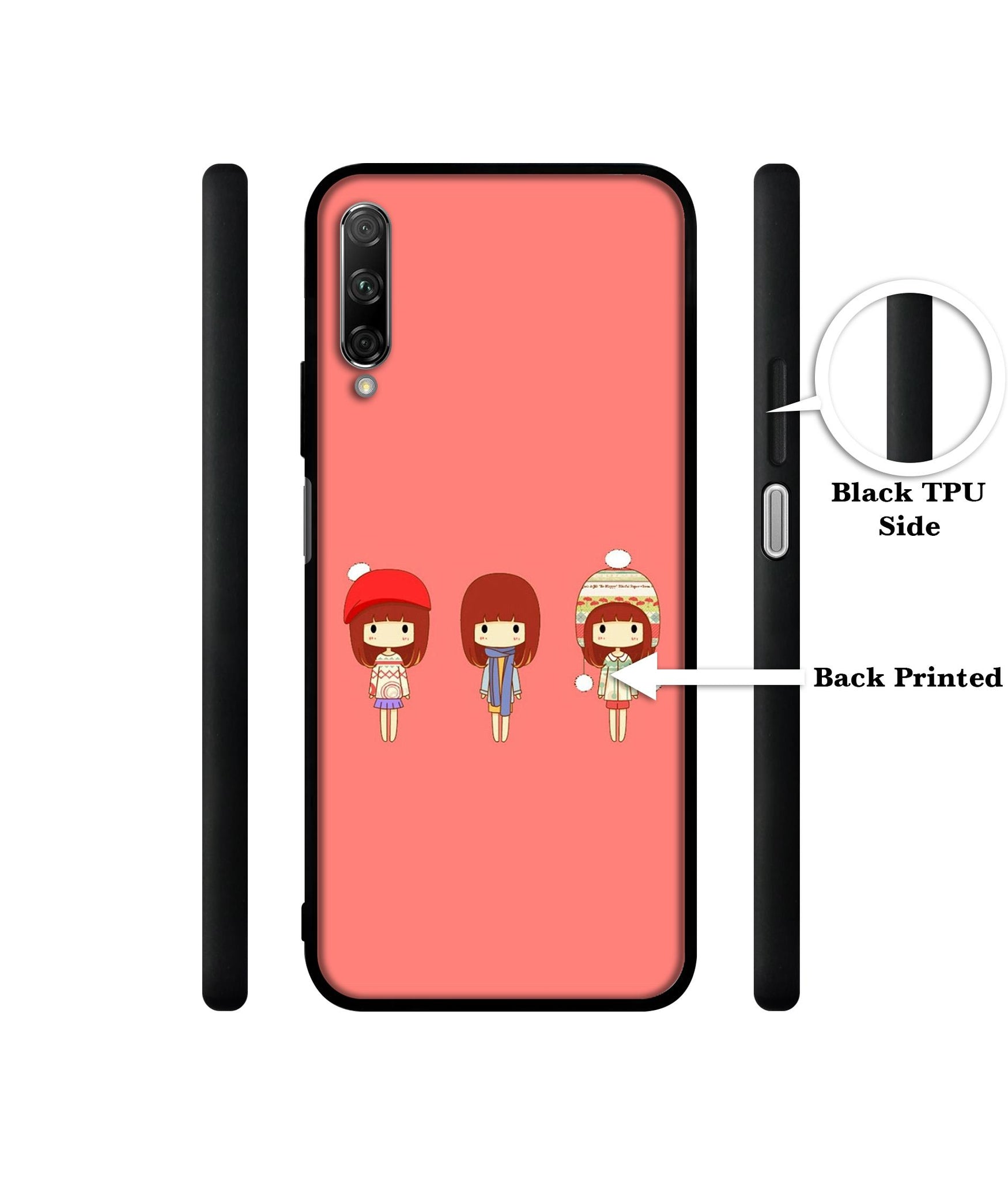 Cute Girls Designer 2D Printed Back Case Cover for Honor 9X Pro 4G / Huawei Y9 Prime 4G