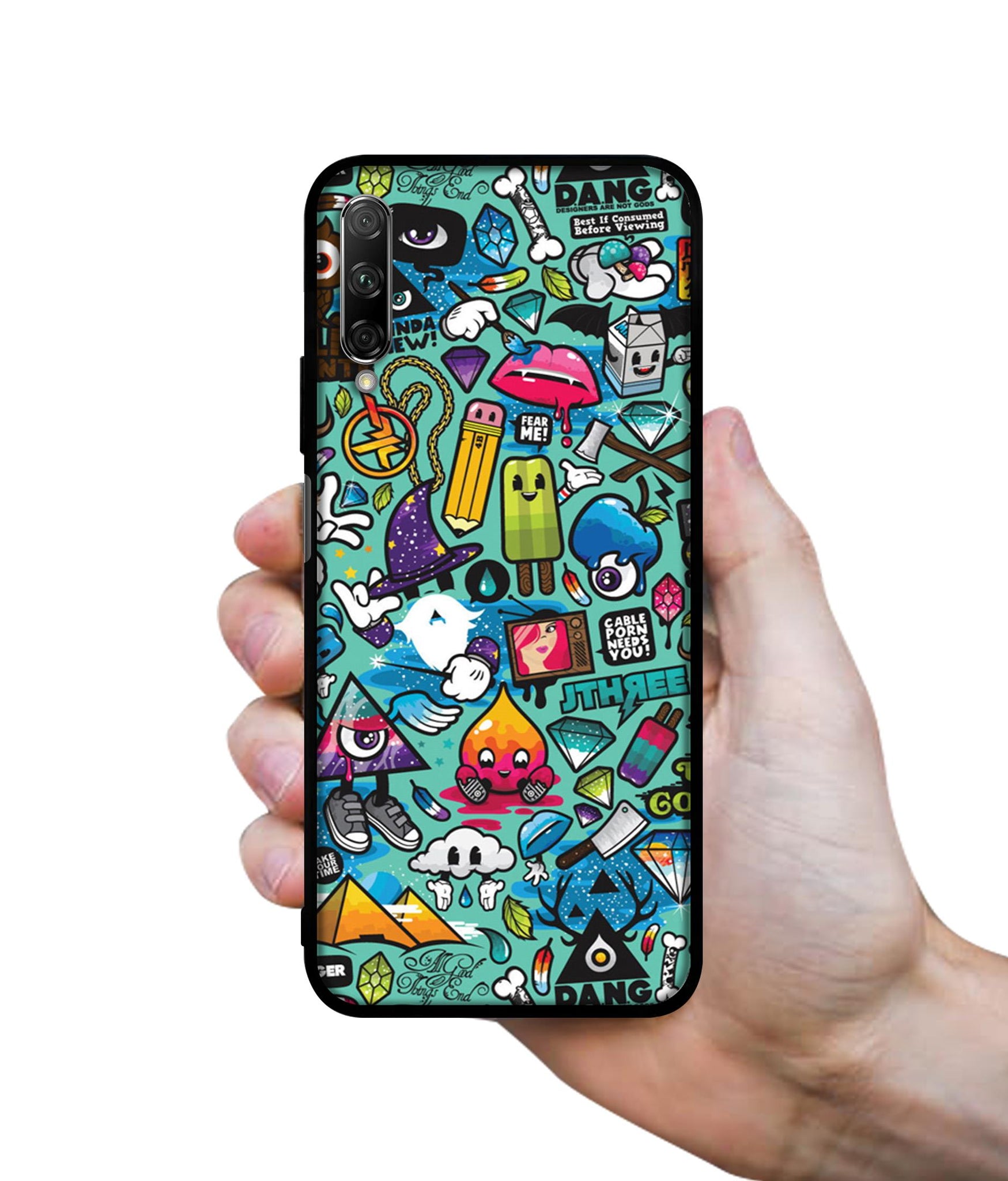 Crazy Designer 2D Printed Back Case Cover for Honor 9X Pro 4G / Huawei Y9 Prime 4G