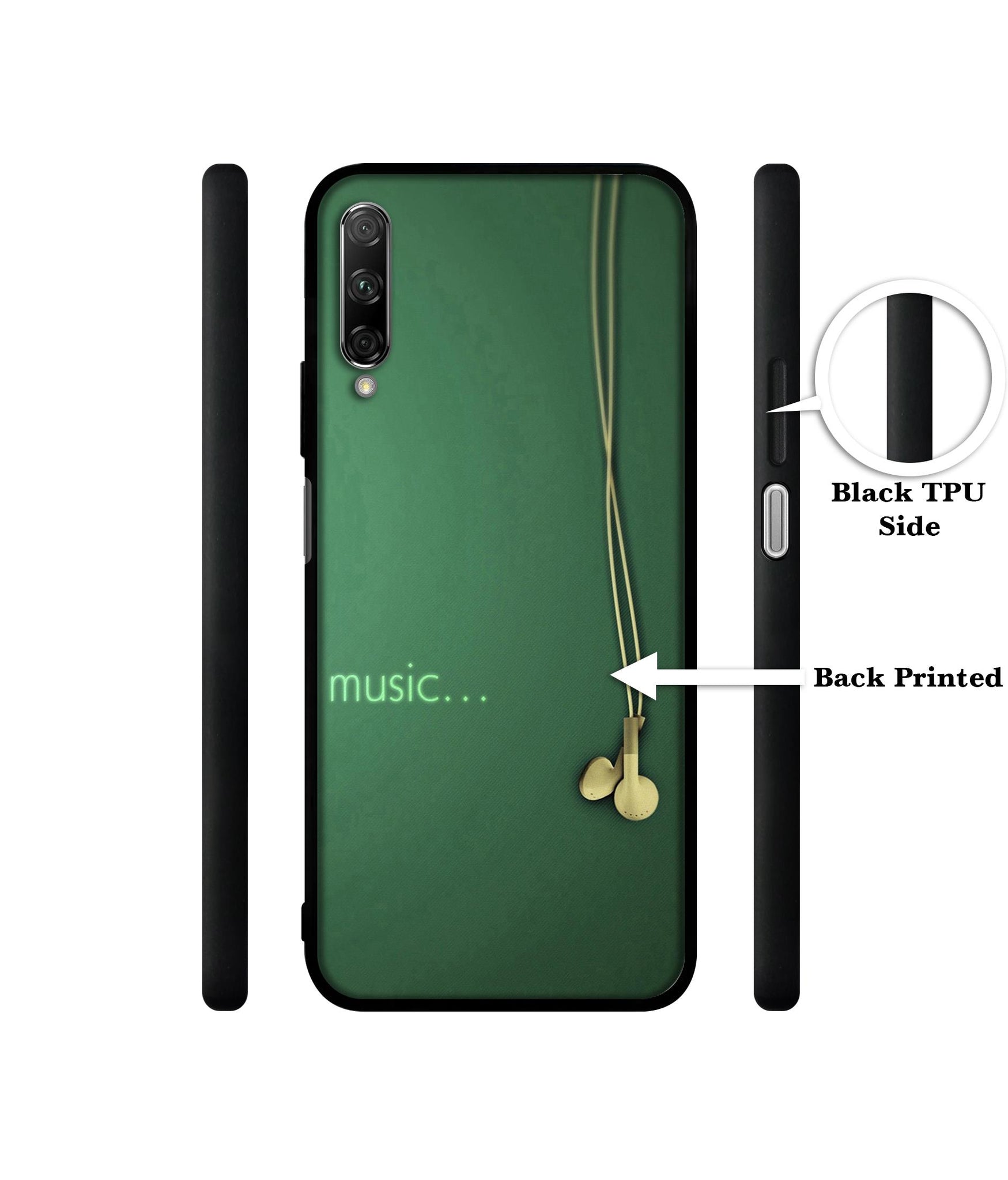 Headphone Music Designer 2D Printed Back Case Cover for Honor 9X Pro 4G / Huawei Y9 Prime 4G