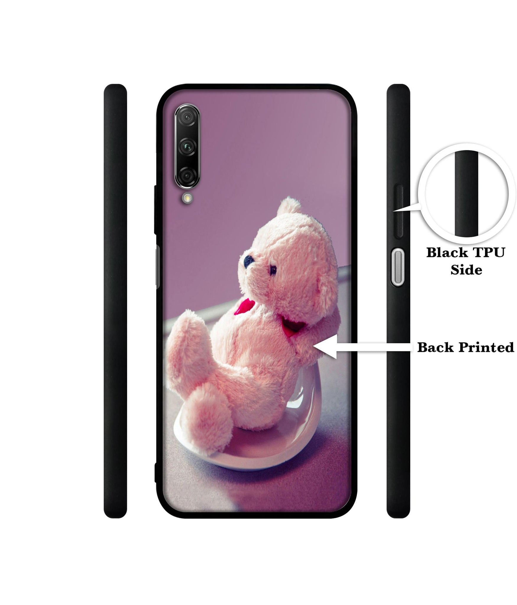 Cute Teddy Bear Designer 2D Printed Back Case Cover for Honor 9X Pro 4G / Huawei Y9 Prime 4G