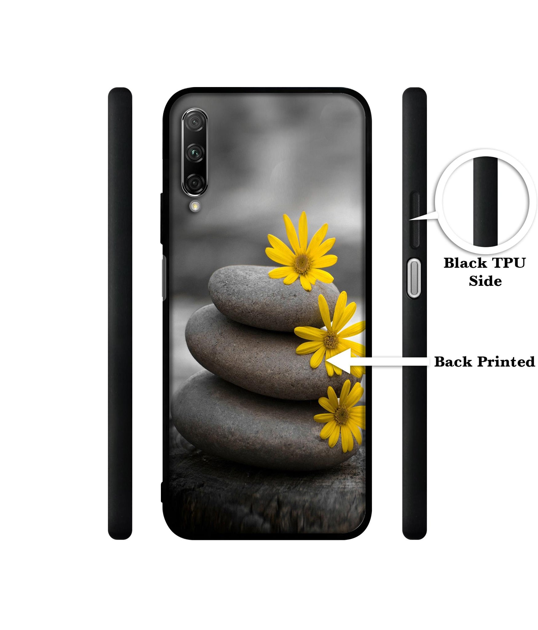 Stones And Flower Designer 2D Printed Back Case Cover for Honor 9X Pro 4G / Huawei Y9 Prime 4G