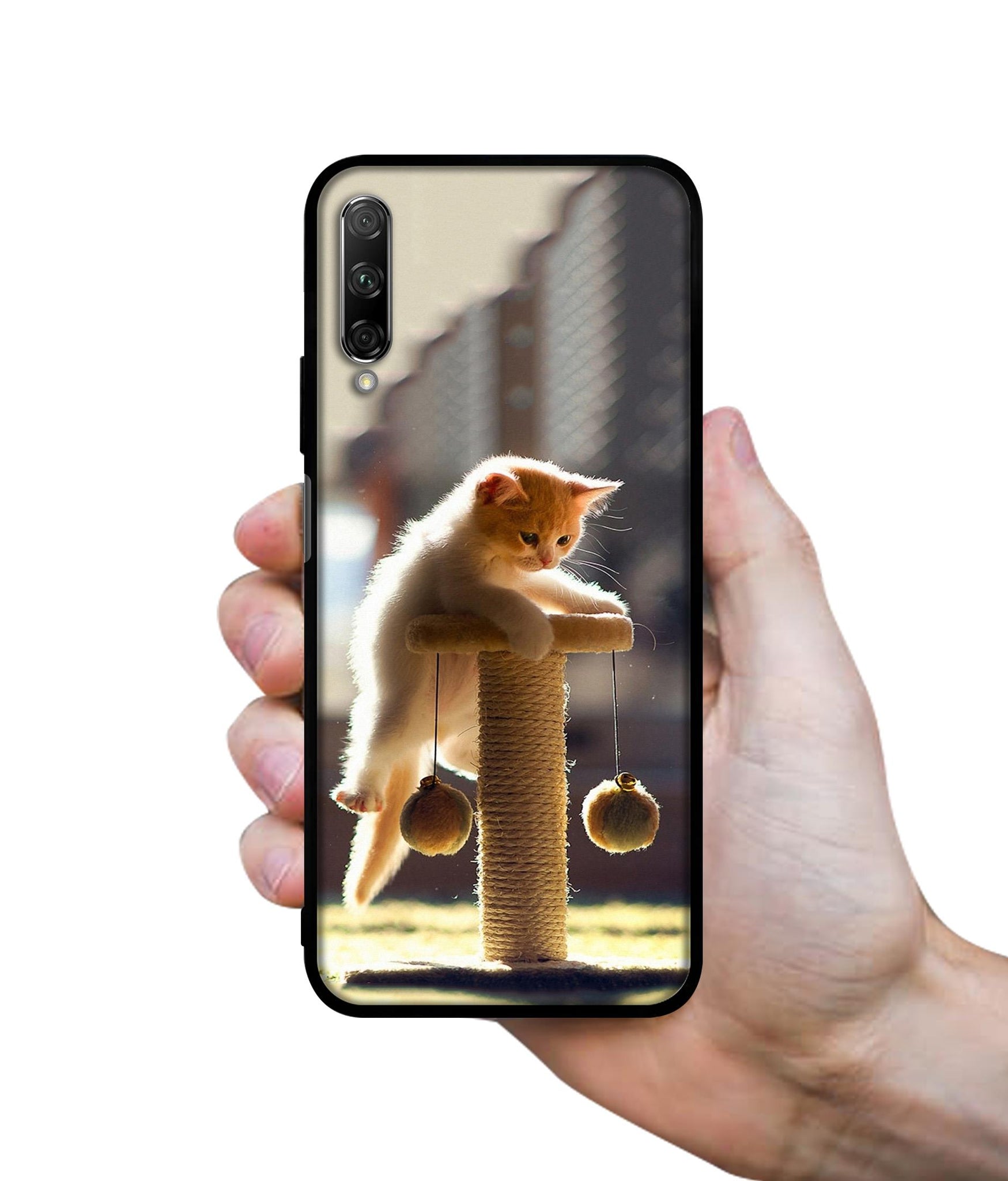 Cat Climbing Designer 2D Printed Back Case Cover for Honor 9X Pro 4G / Huawei Y9 Prime 4G