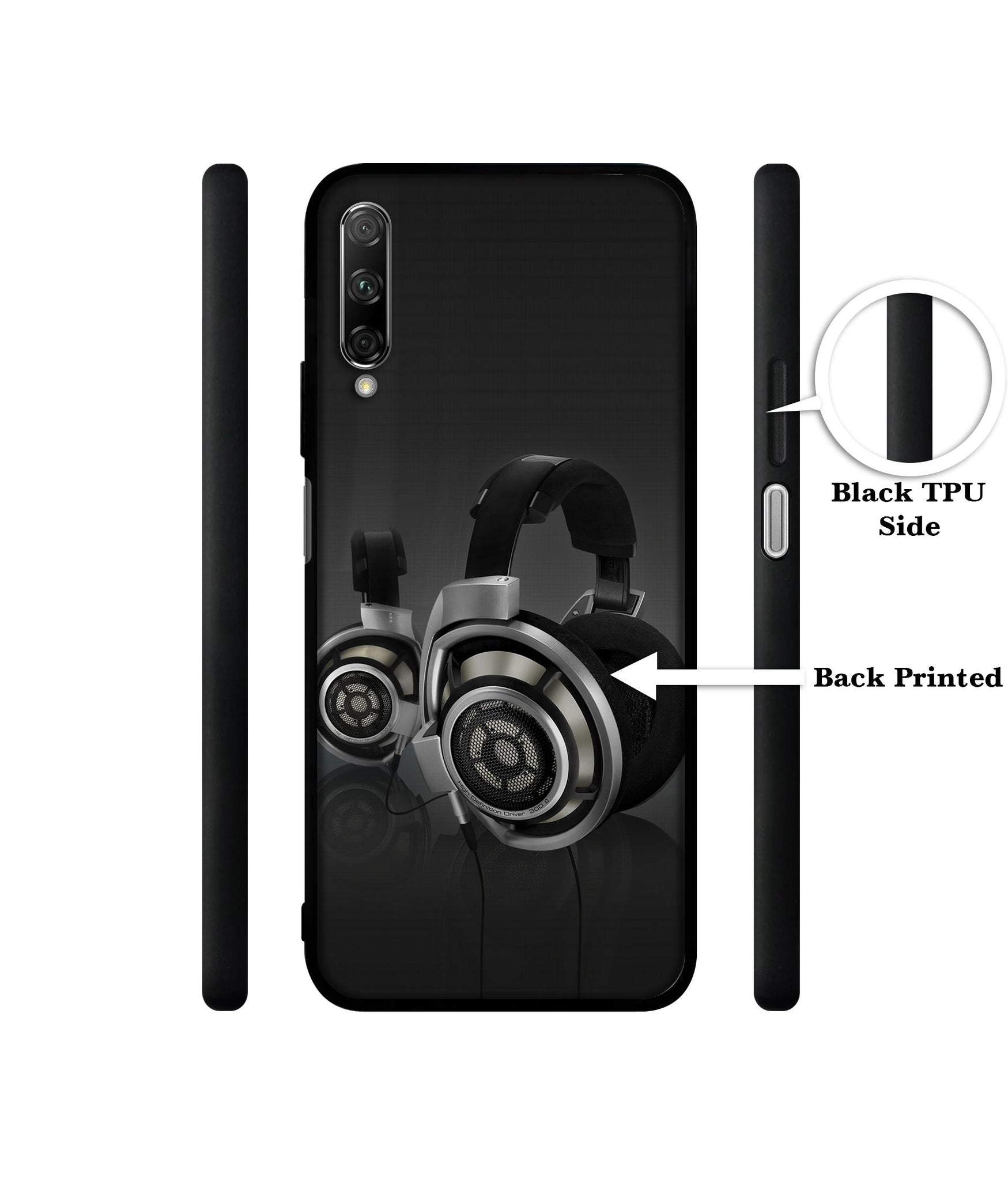 Head Phone Designer 2D Printed Back Case Cover for Honor 9X Pro 4G / Huawei Y9 Prime 4G
