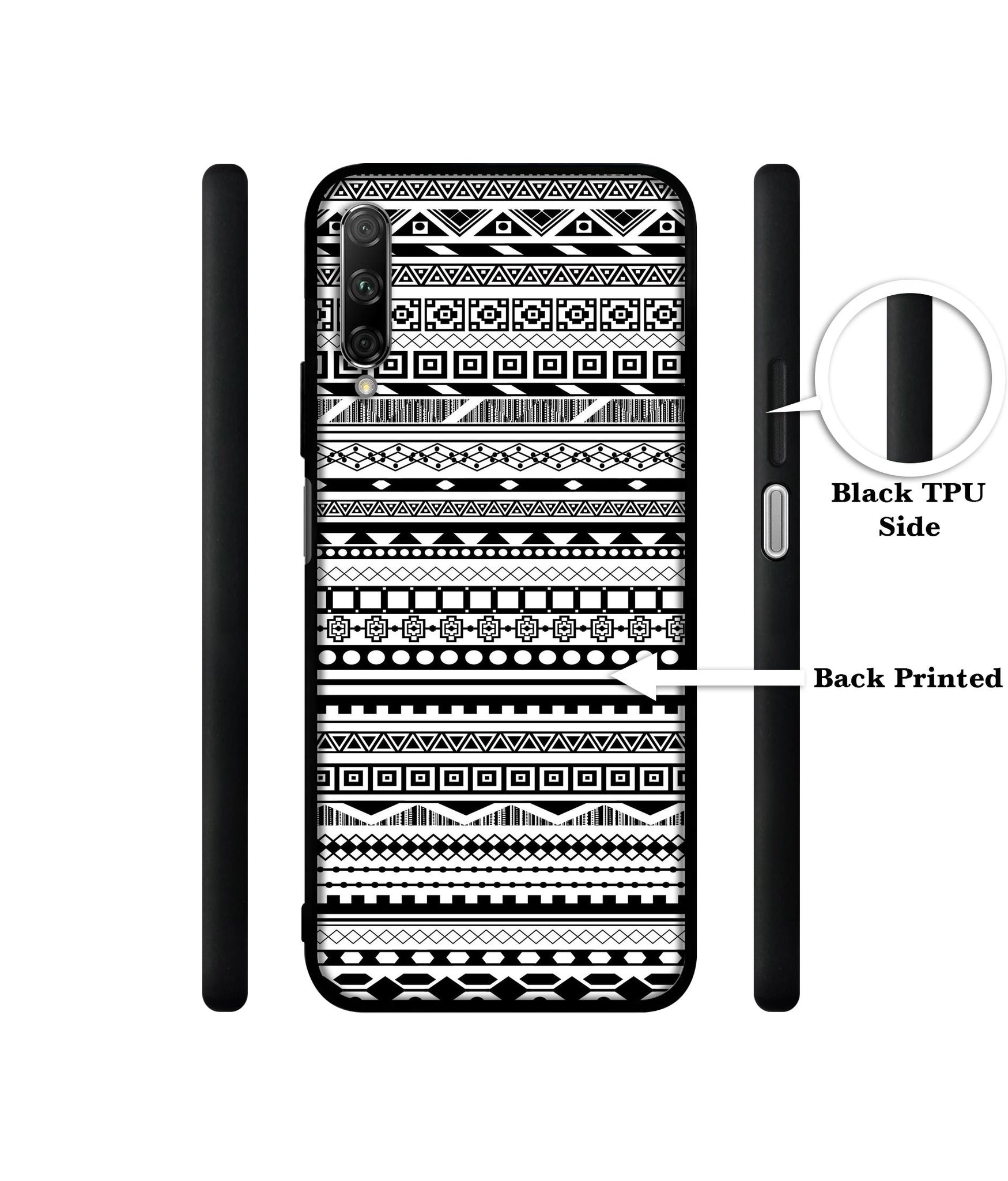Black & White Patterns Designer 2D Printed Back Case Cover for Honor 9X Pro 4G / Huawei Y9 Prime 4G