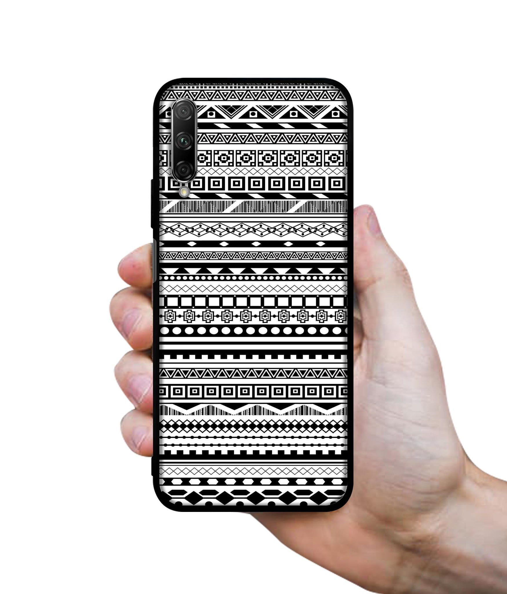 Black & White Patterns Designer 2D Printed Back Case Cover for Honor 9X Pro 4G / Huawei Y9 Prime 4G