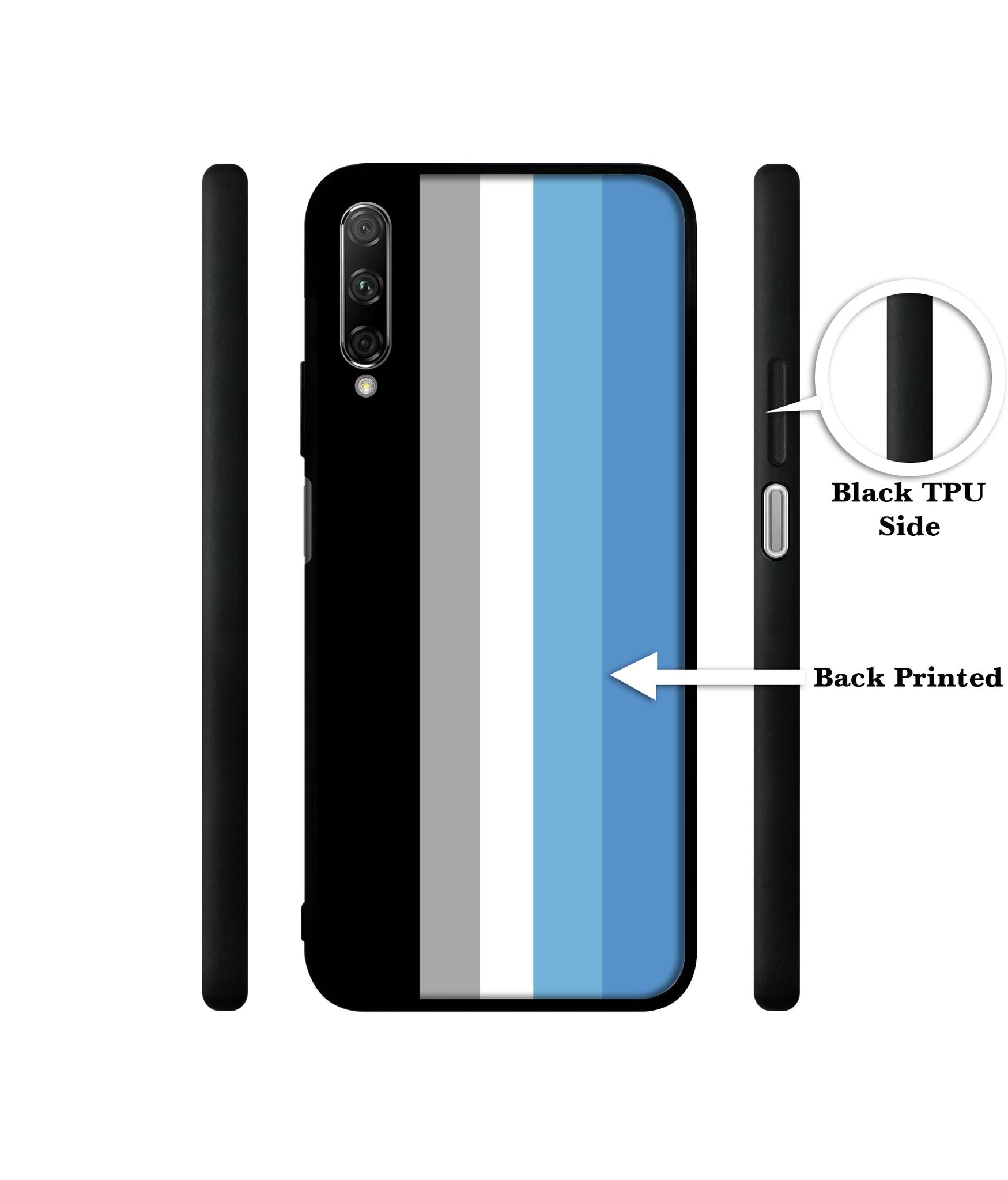 White and Blue Lines Designer 2D Printed Back Case Cover for Honor 9X Pro 4G / Huawei Y9 Prime 4G