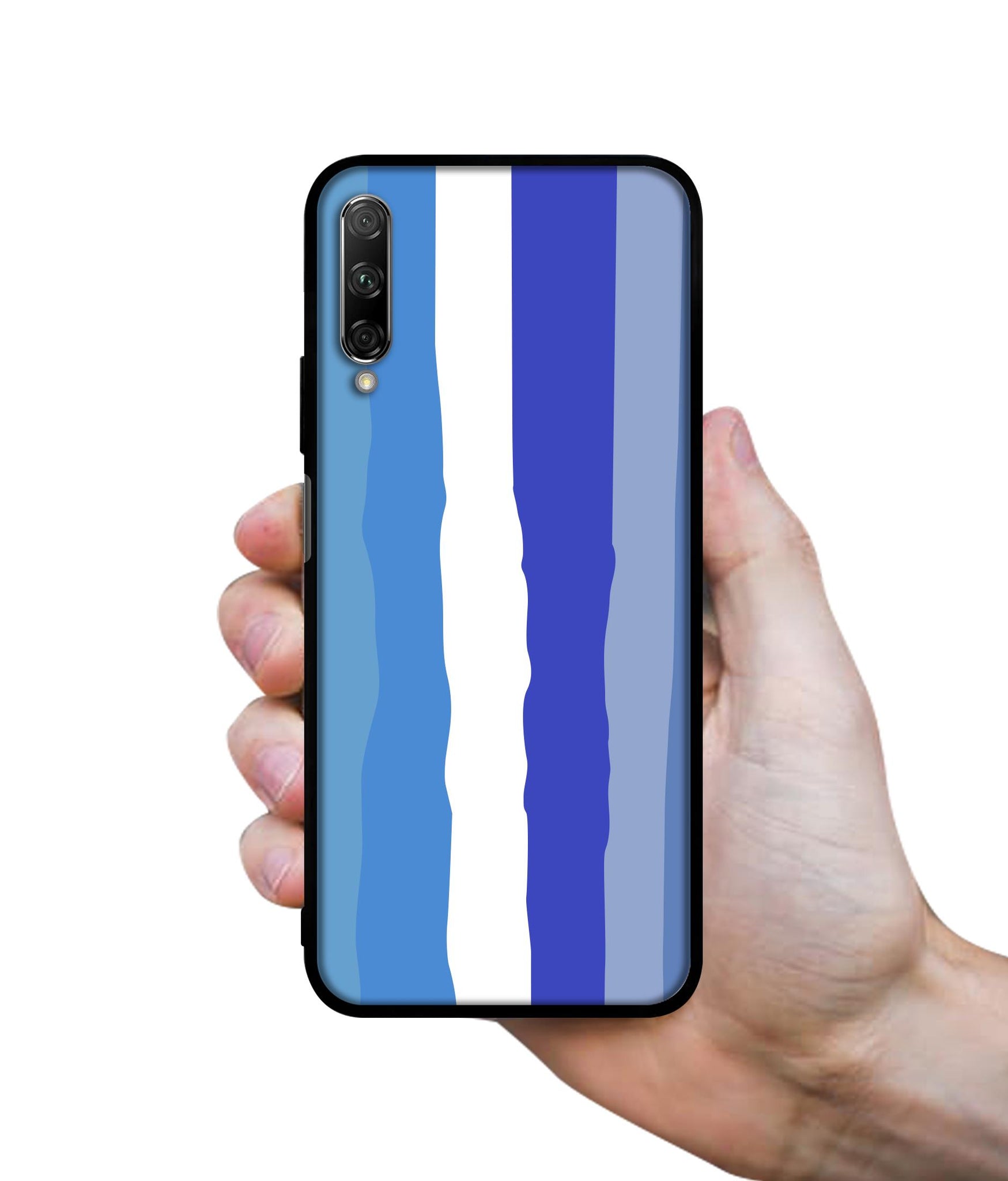 Blue Stripes Rainbow Designer 2D Printed Back Case Cover for Honor 9X Pro 4G / Huawei Y9 Prime 4G