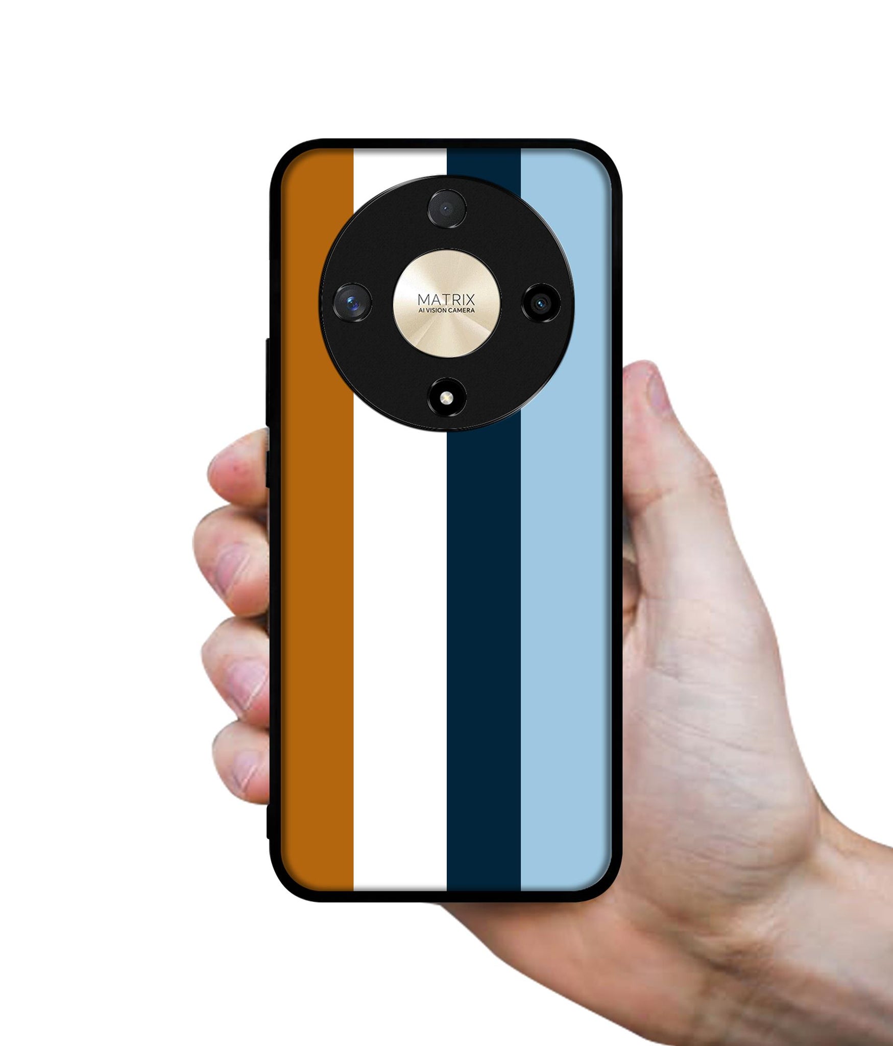 Color Stripes Designer 2D Printed Back Case Cover for Honor X9b 5G