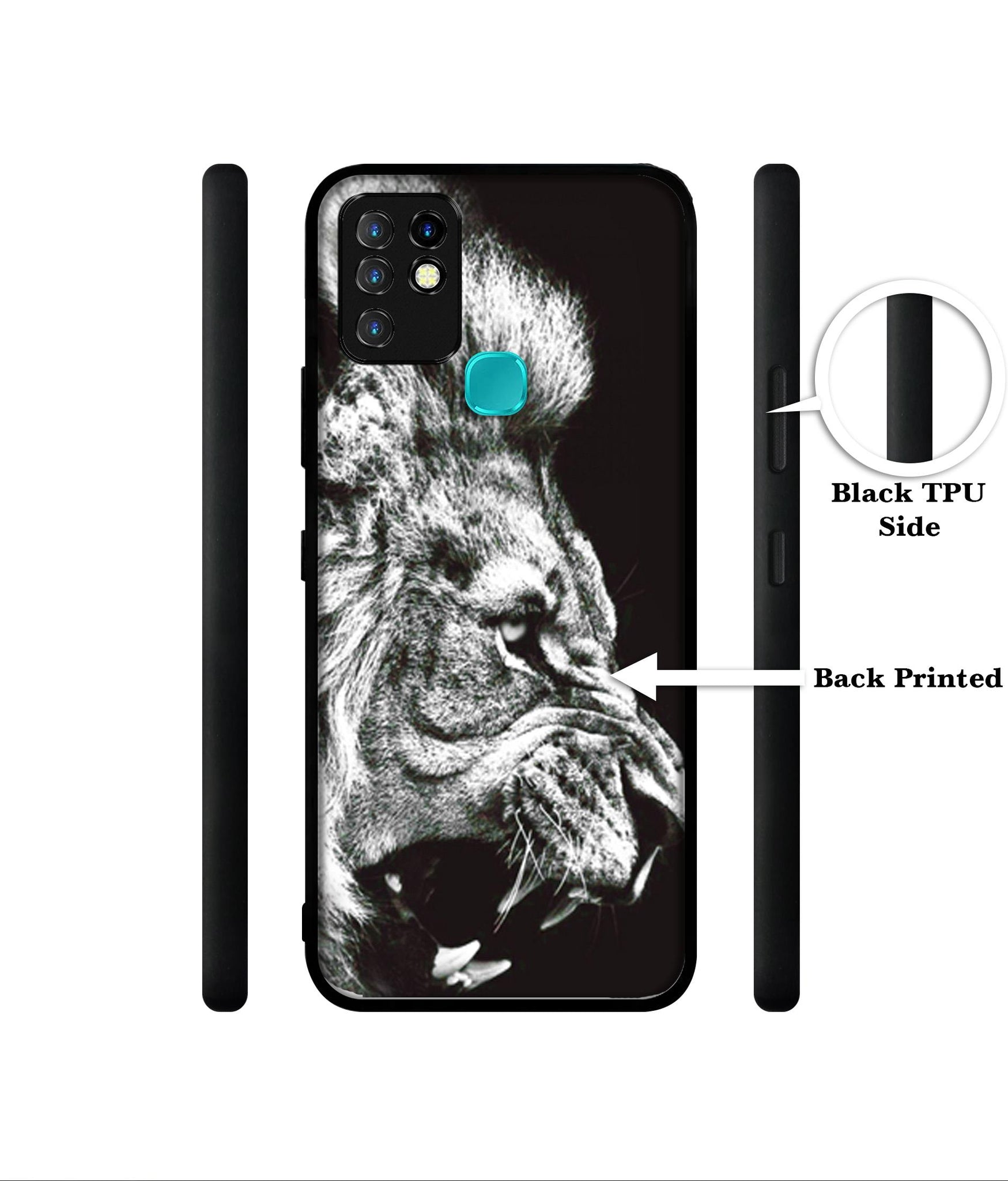 Angry Lion Designer 2D Printed Back Case Cover for Infinix Hot 10 4G