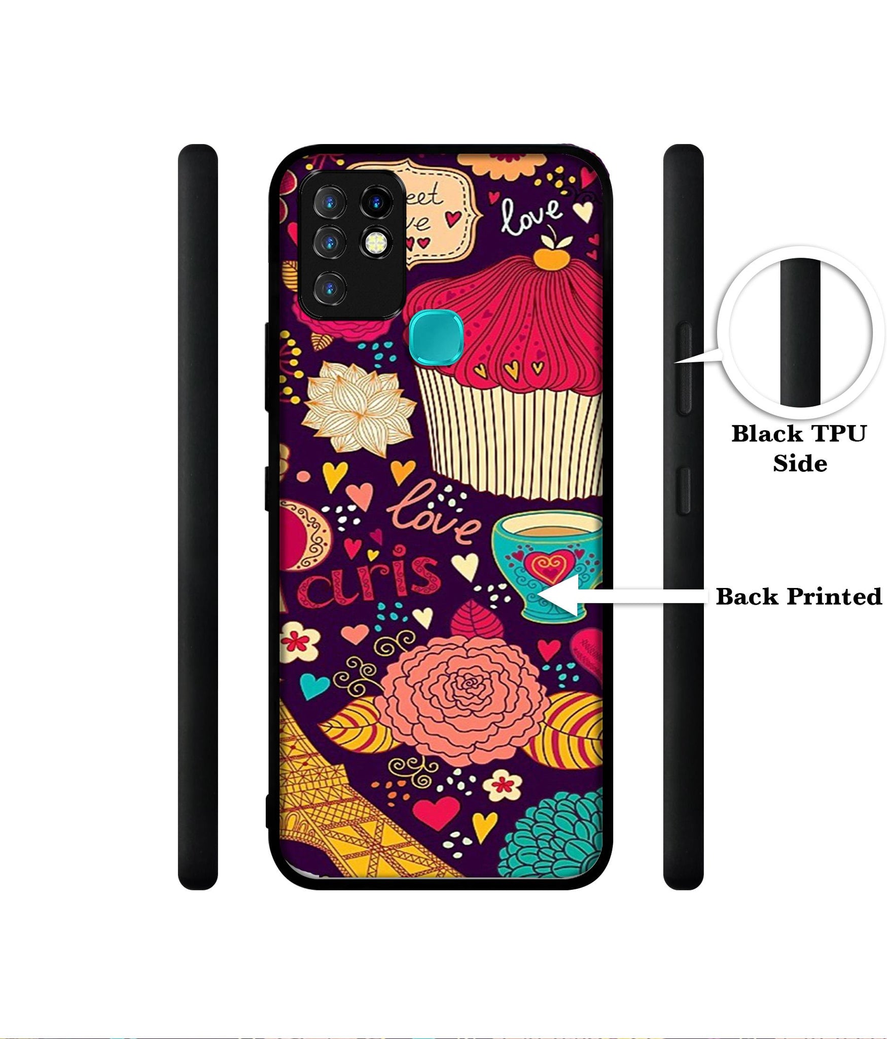 Paris Flower Love Designer 2D Printed Back Case Cover for Infinix Hot 10 4G