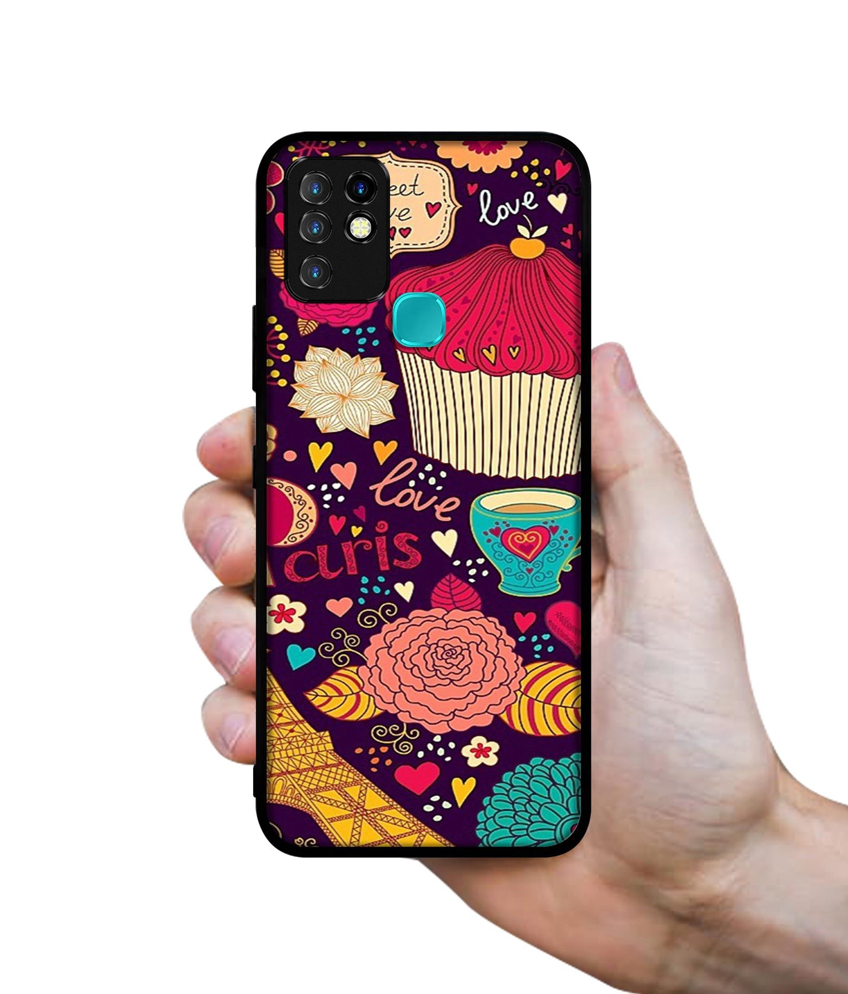 Paris Flower Love Designer 2D Printed Back Case Cover for Infinix Hot 10 4G