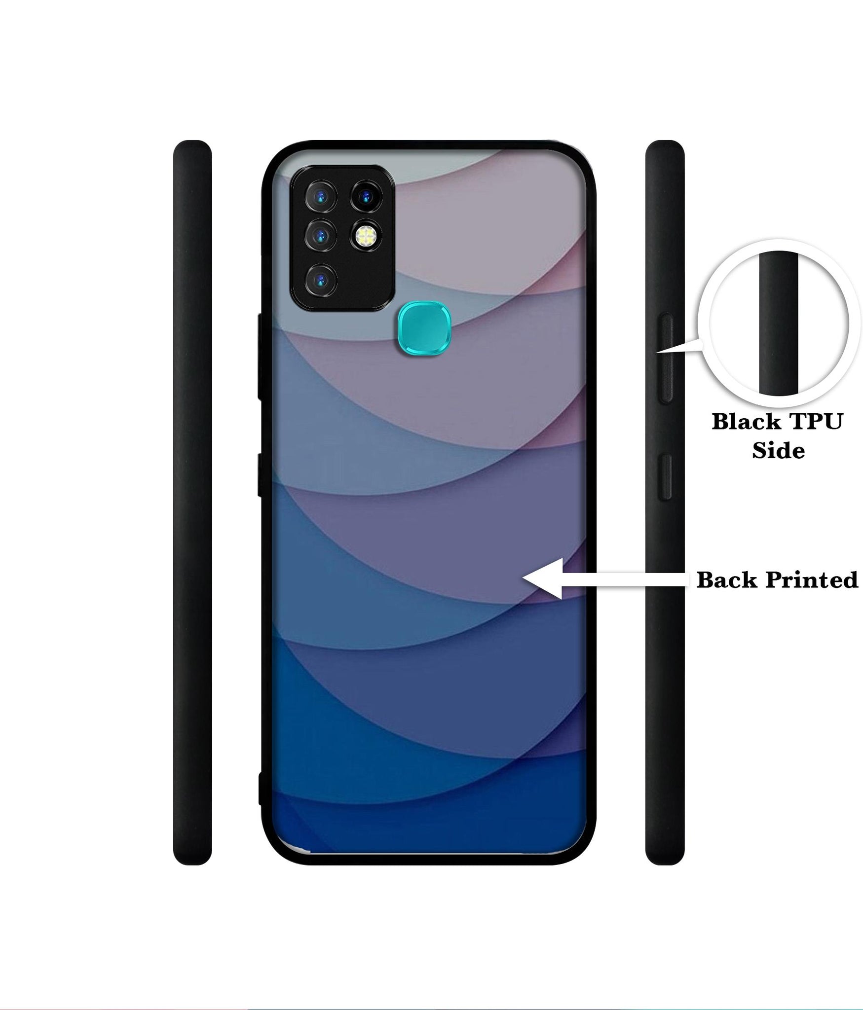 Waves Pattern Print Designer 2D Printed Back Case Cover for Infinix Hot 10 4G