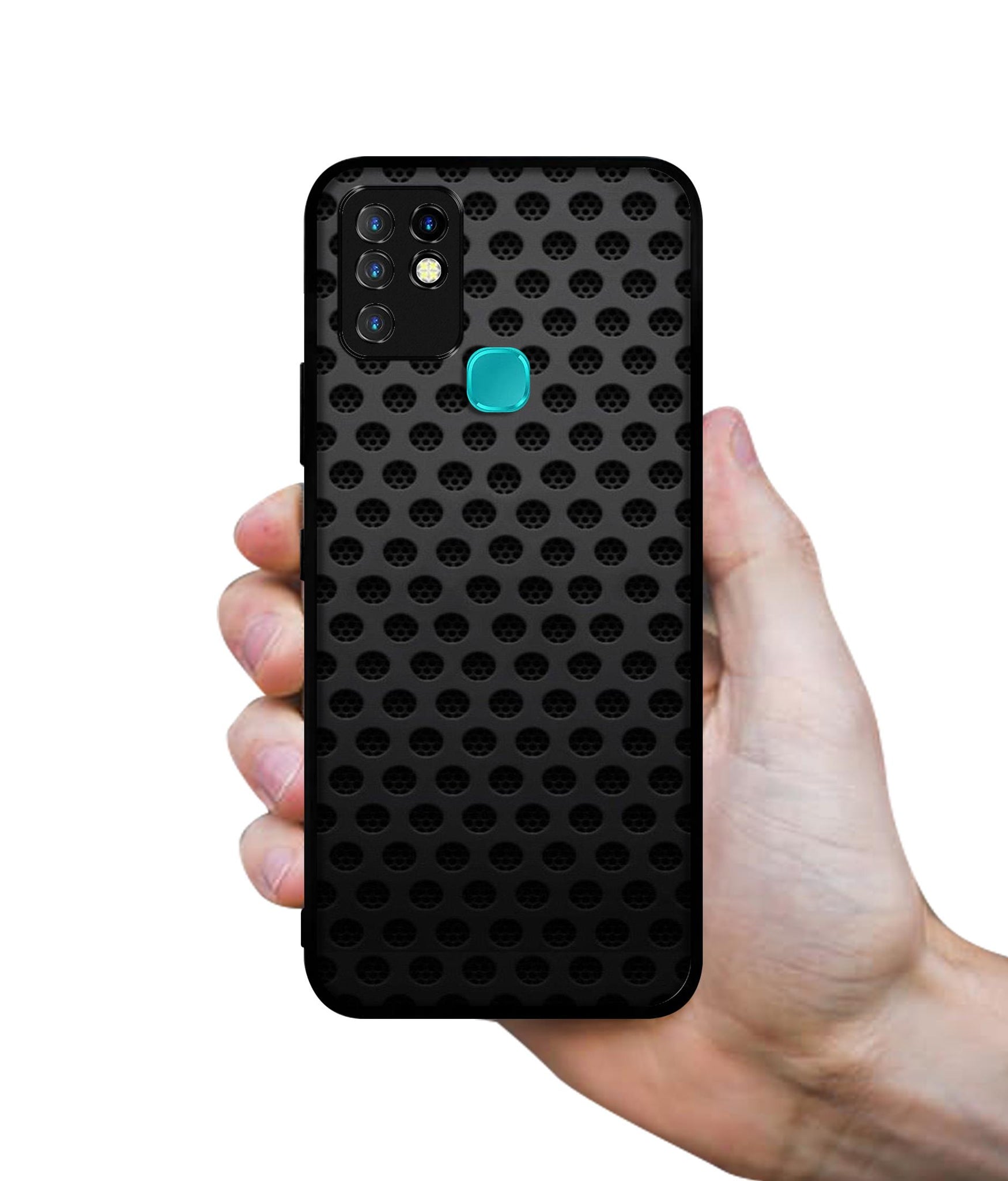 Black Circle Designer 2D Printed Back Case Cover for Infinix Hot 10 4G