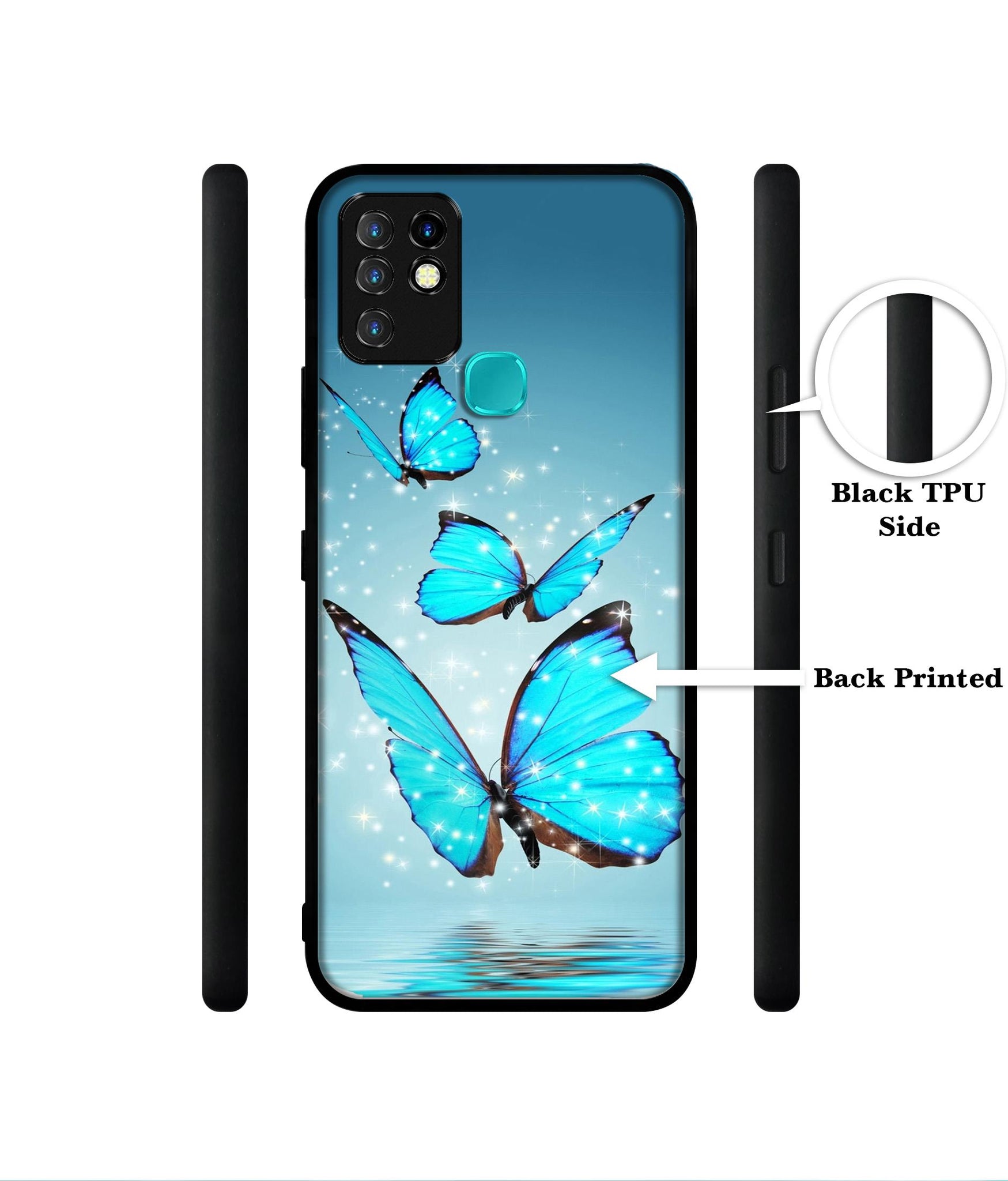 Flying Butterflies Designer 2D Printed Back Case Cover for Infinix Hot 10 4G