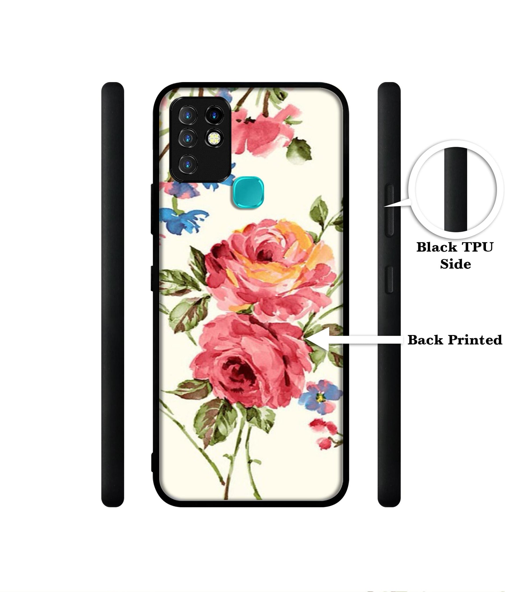 Vintage Painting Flower Designer 2D Printed Back Case Cover for Infinix Hot 10 4G