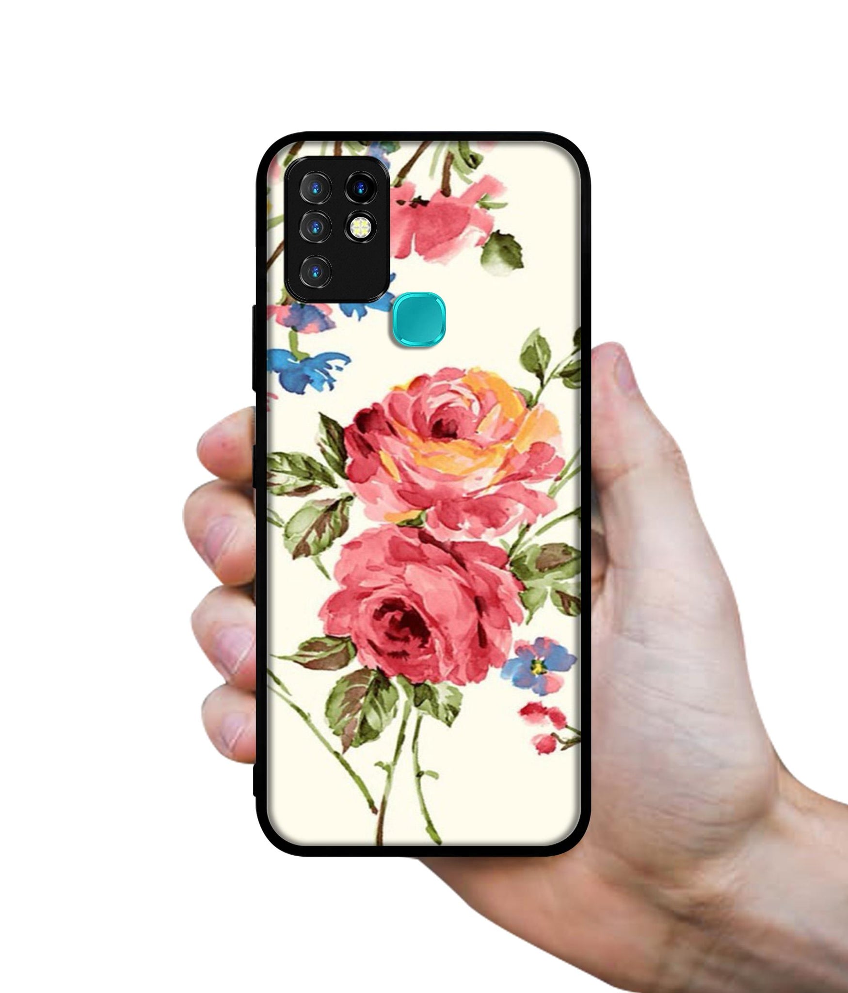 Vintage Painting Flower Designer 2D Printed Back Case Cover for Infinix Hot 10 4G