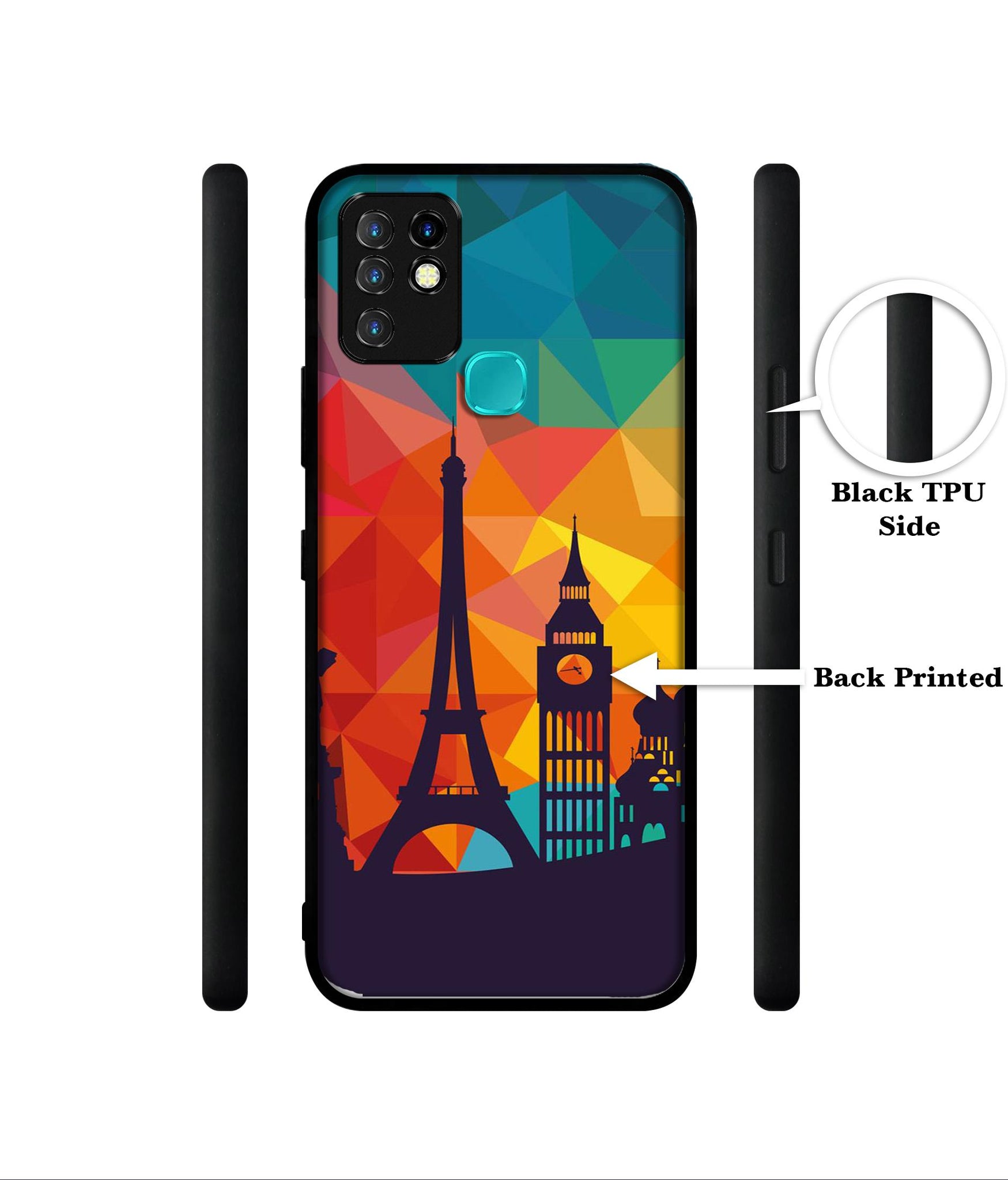 Colored Paris Designer 2D Printed Back Case Cover for Infinix Hot 10 4G