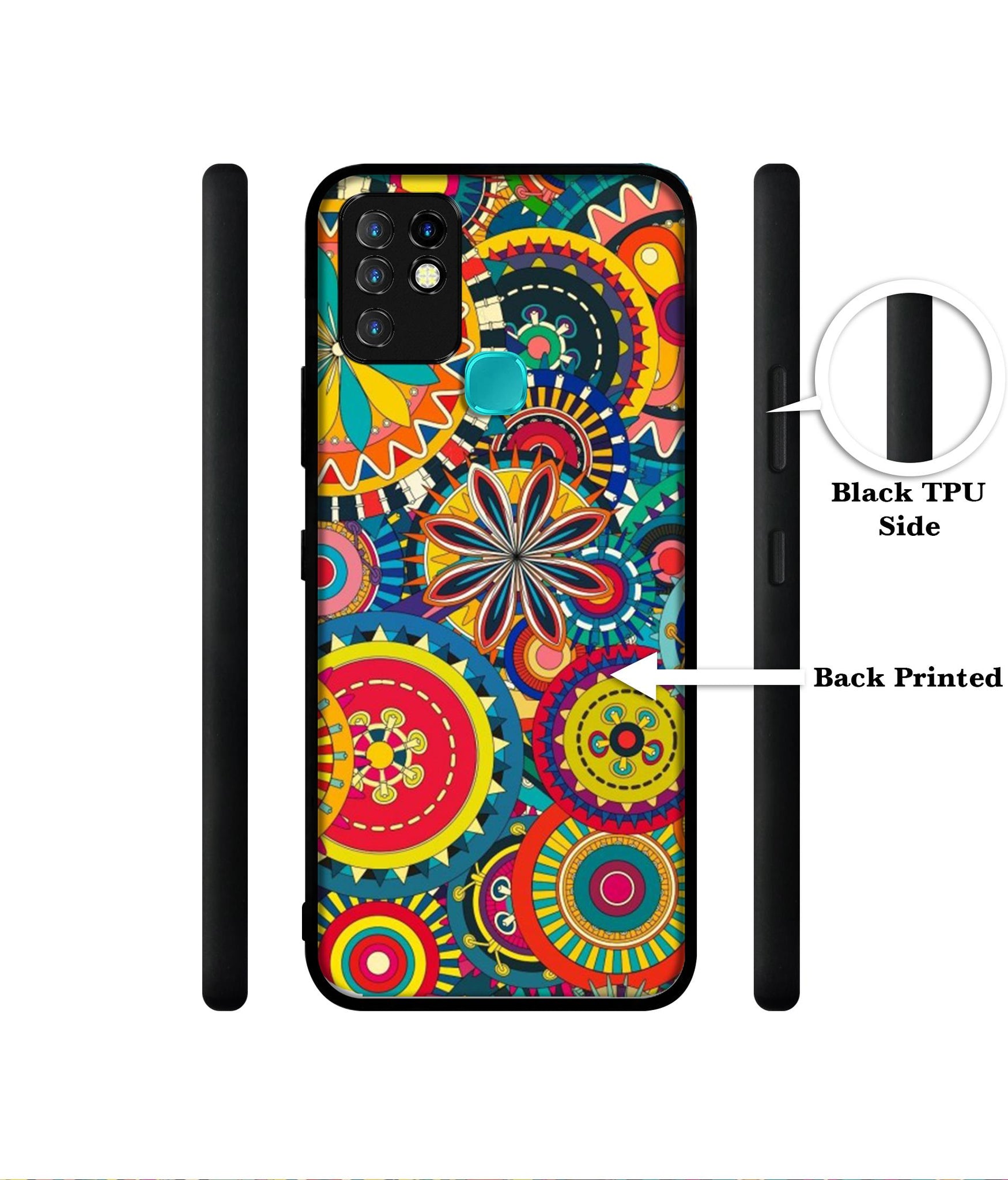 Ring Pattern Print Designer 2D Printed Back Case Cover for Infinix Hot 10 4G