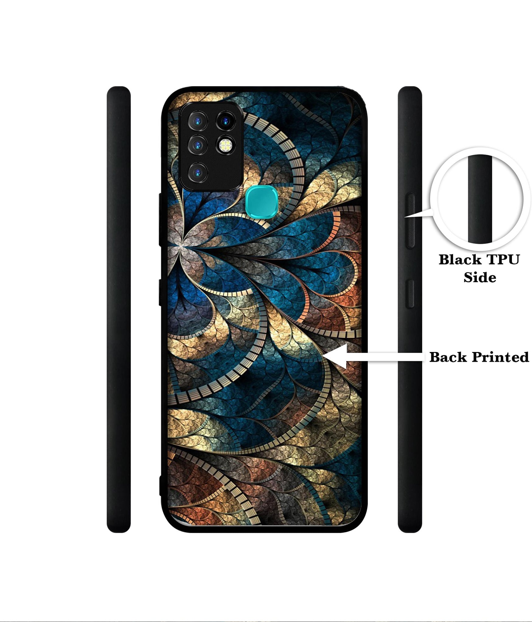 Fractional Pattern Designer 2D Printed Back Case Cover for Infinix Hot 10 4G