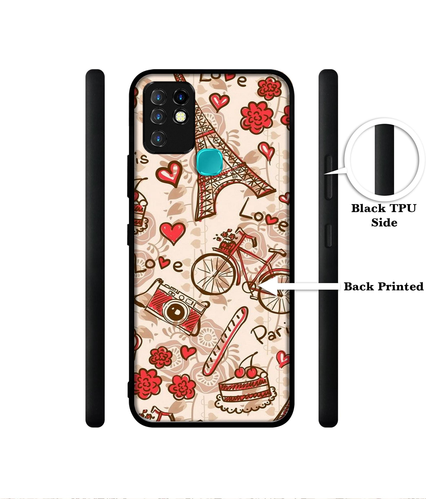 Vintage Paris Designer 2D Printed Back Case Cover for Infinix Hot 10 4G