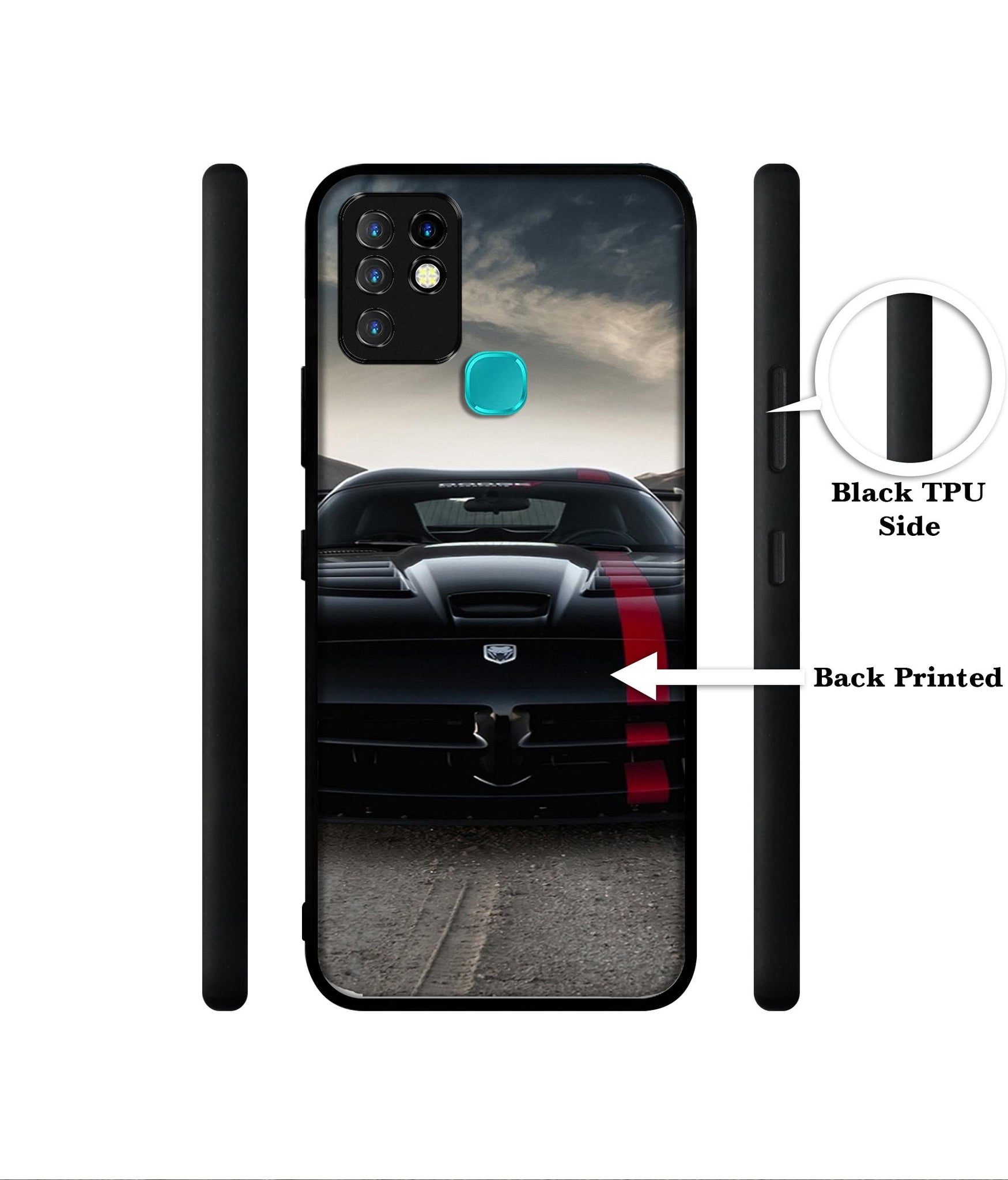 Sports Car Pattern Designer 2D Printed Back Case Cover for Infinix Hot 10 4G