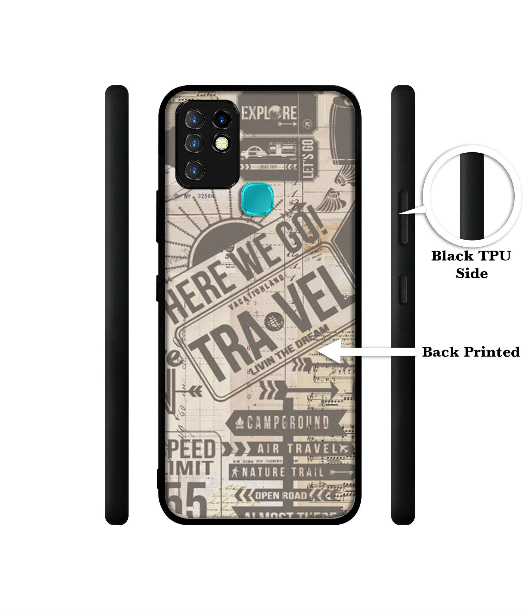 Travel Designer 2D Printed Back Case Cover for Infinix Hot 10 4G