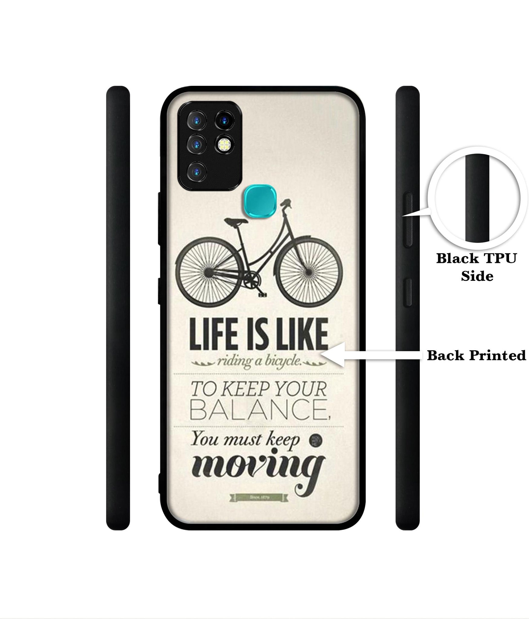 Life is Like Moving Designer 2D Printed Back Case Cover for Infinix Hot 10 4G