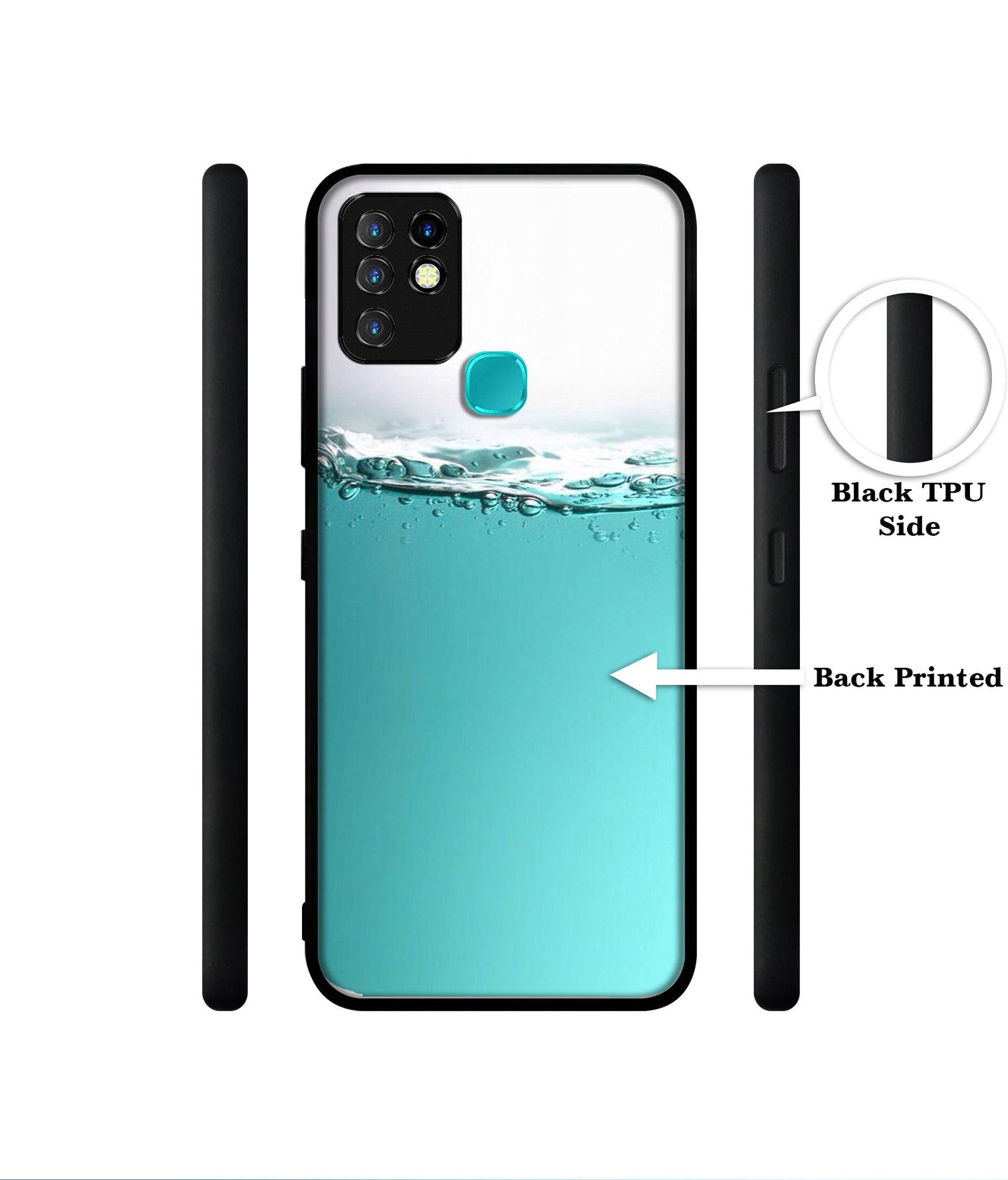 Half Fill Designer 2D Printed Back Case Cover for Infinix Hot 10 4G