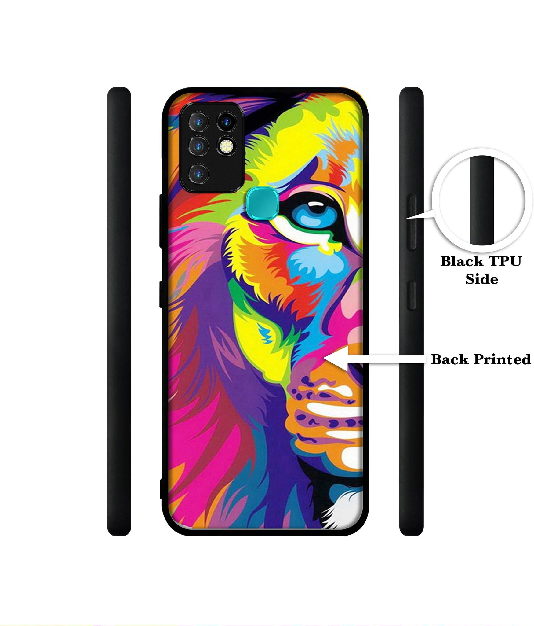 Lion Designer 2D Printed Back Case Cover for Infinix Hot 10 4G