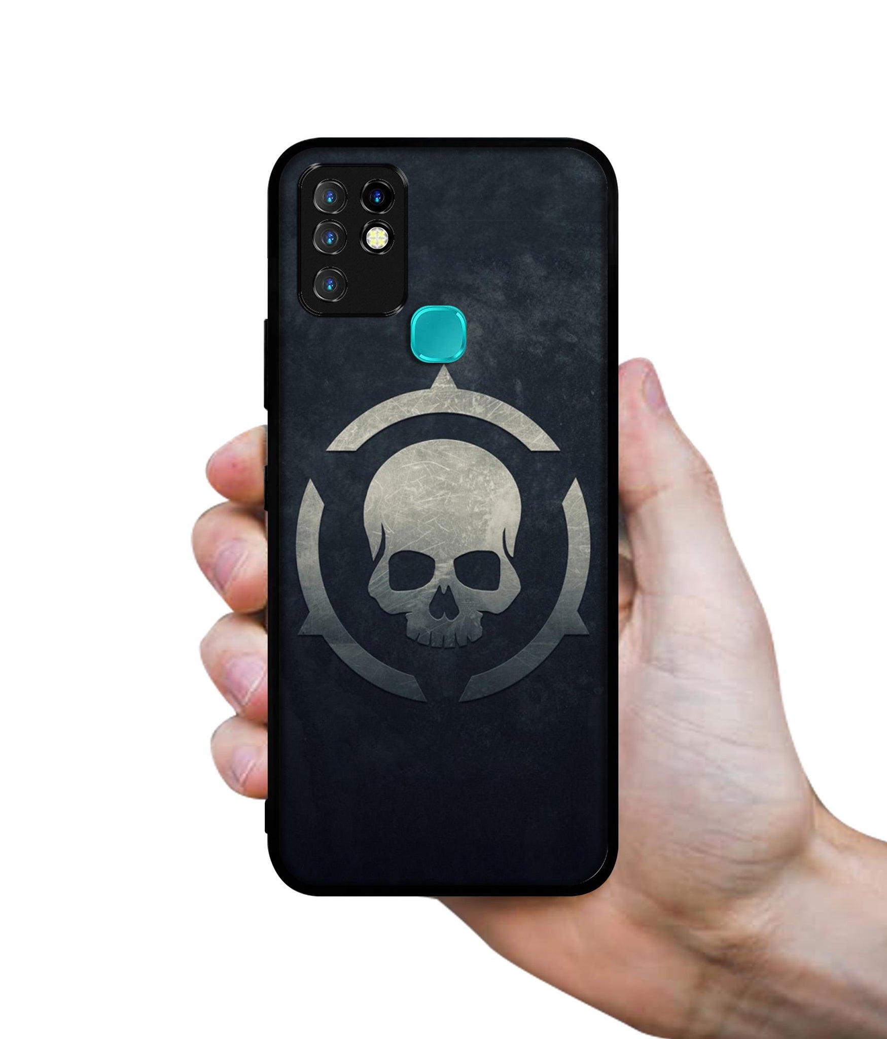 Skull Pattern Print Designer 2D Printed Back Case Cover for Infinix Hot 10 4G
