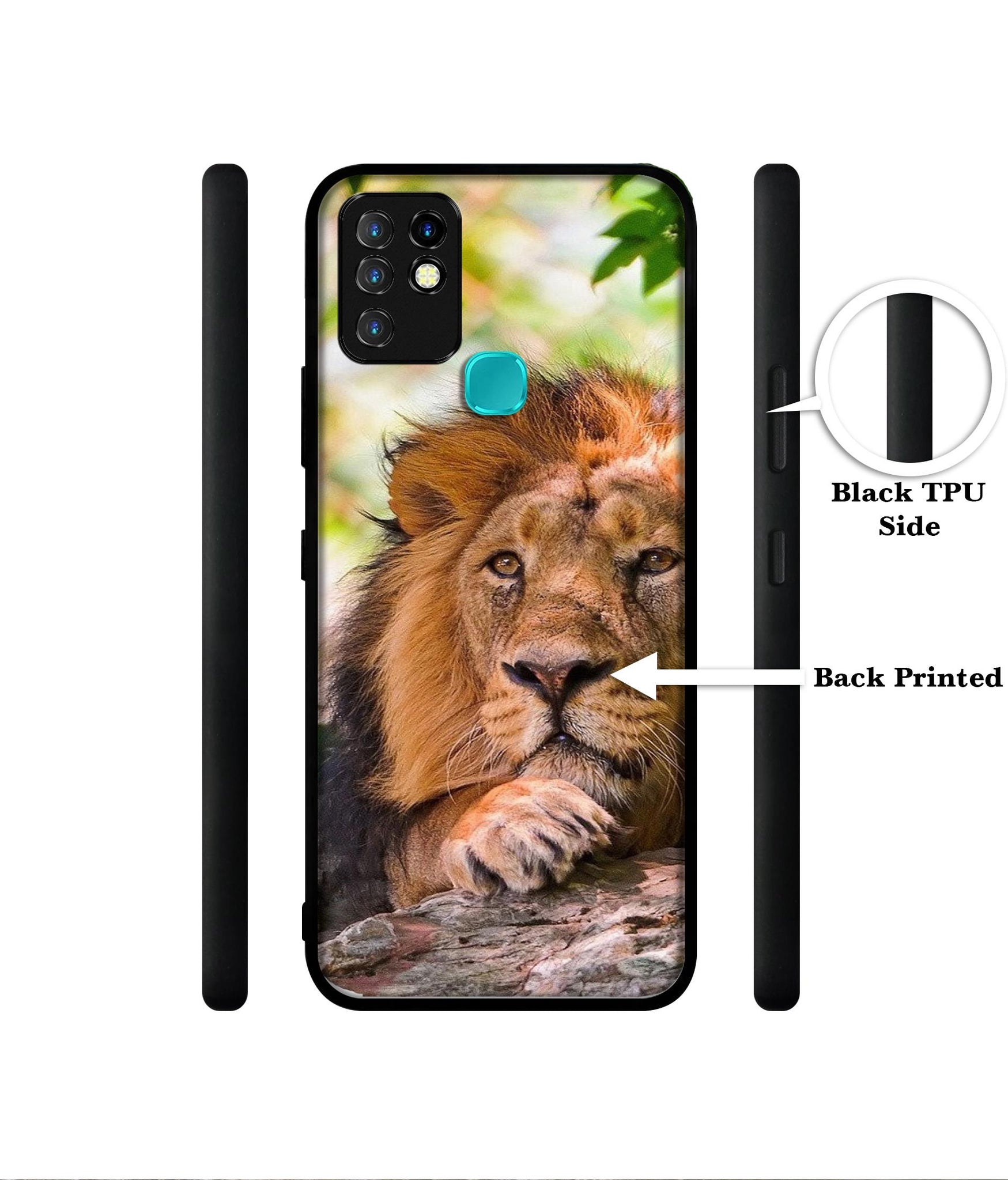 Tiger Pattern Print Designer 2D Printed Back Case Cover for Infinix Hot 10 4G